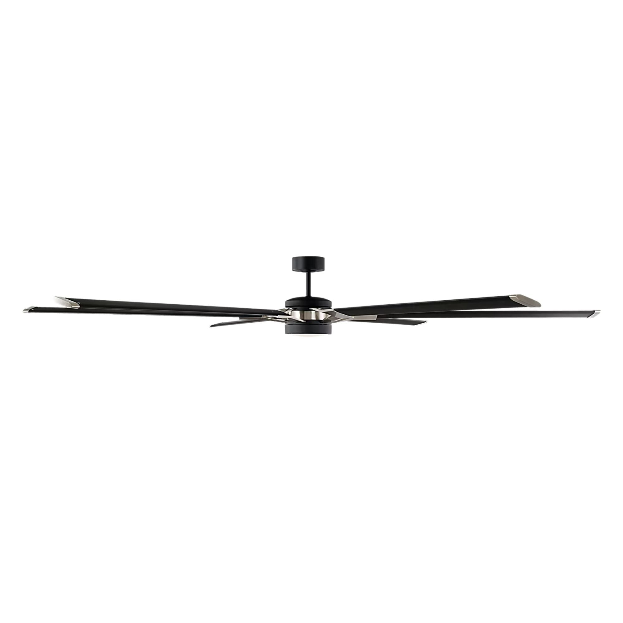 Loft 96" Midnight Black Large LED Ceiling Fan with Remote
