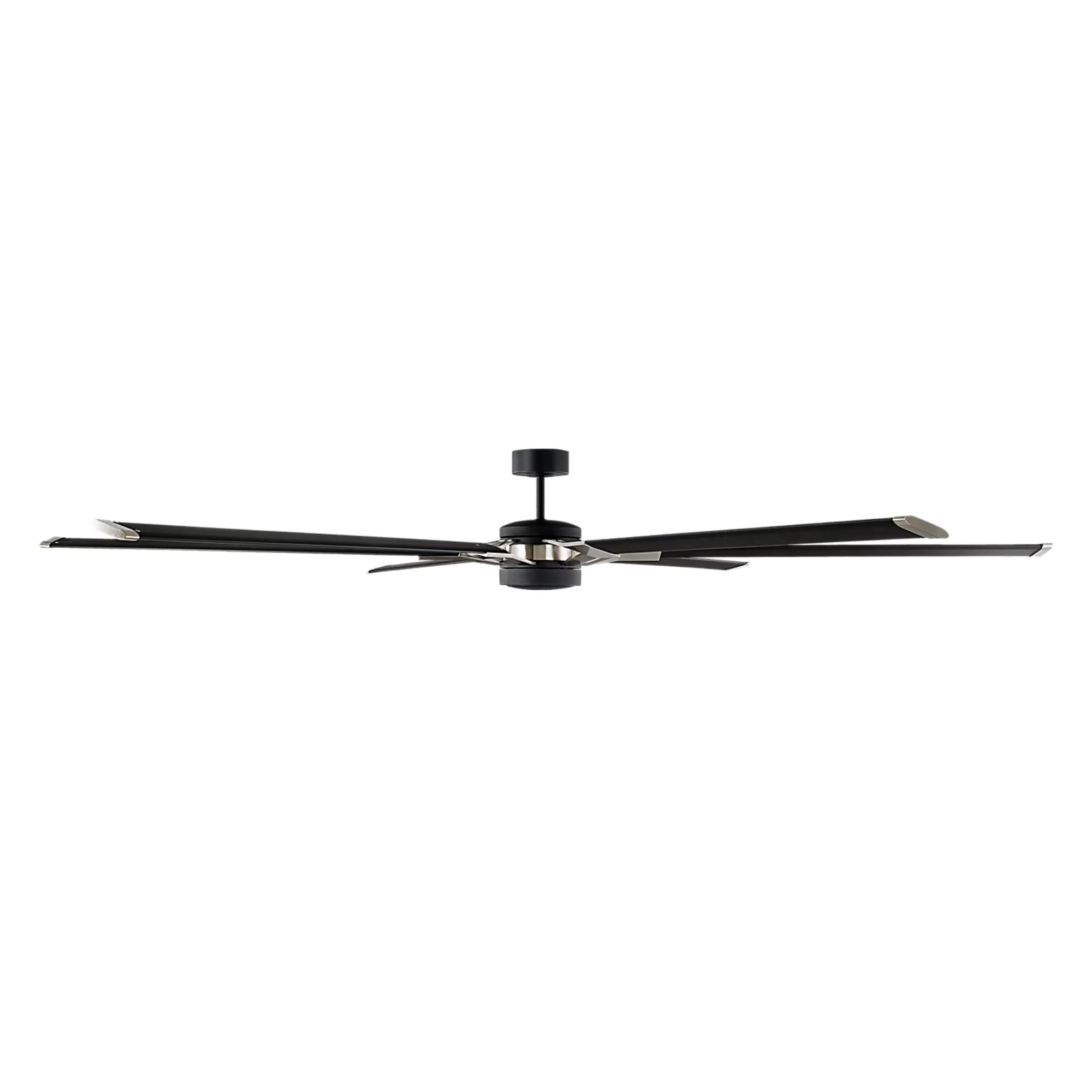 Loft 96" Midnight Black Large LED Ceiling Fan with Remote