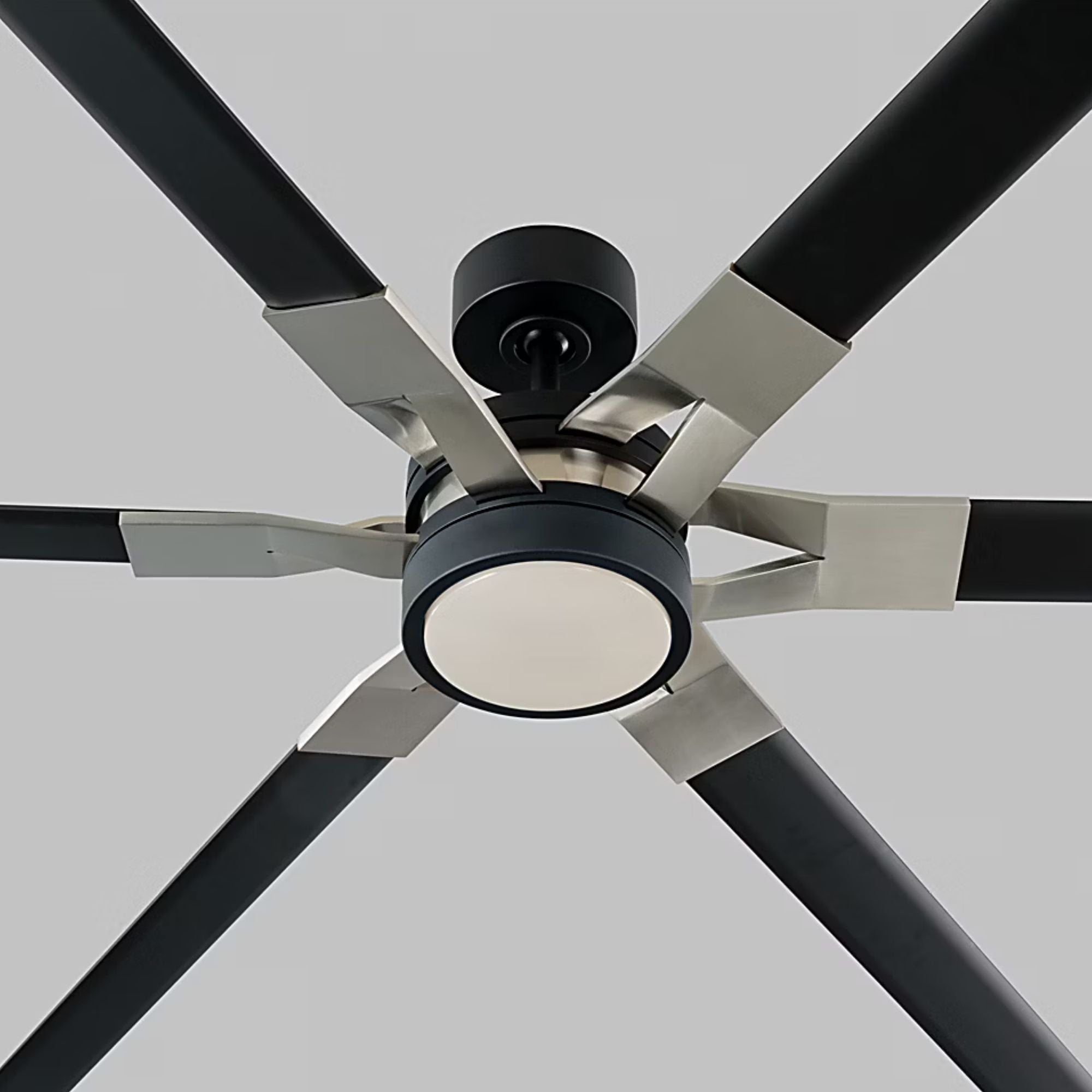Loft 96" Midnight Black Large LED Ceiling Fan with Remote