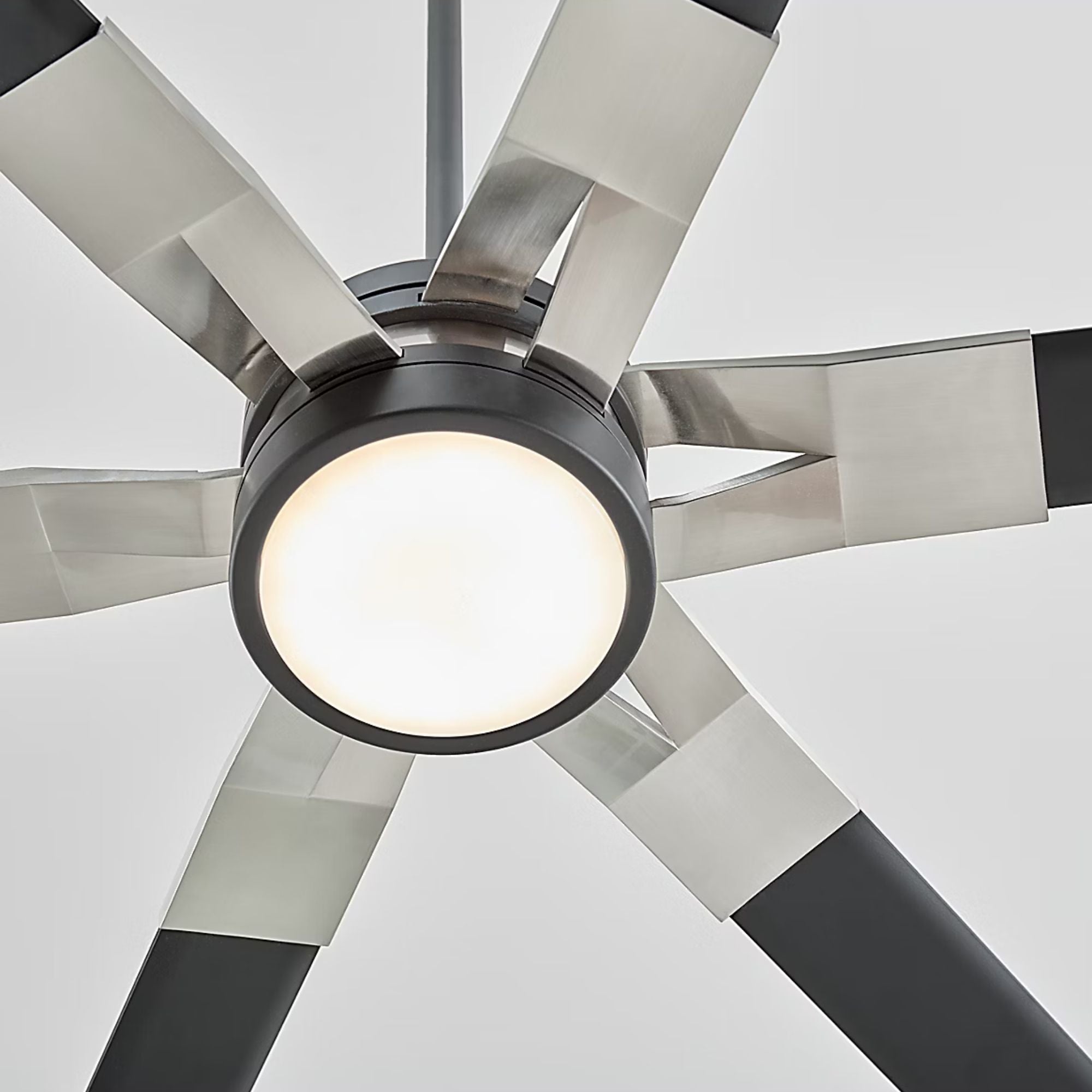 Loft 96" Midnight Black Large LED Ceiling Fan with Remote