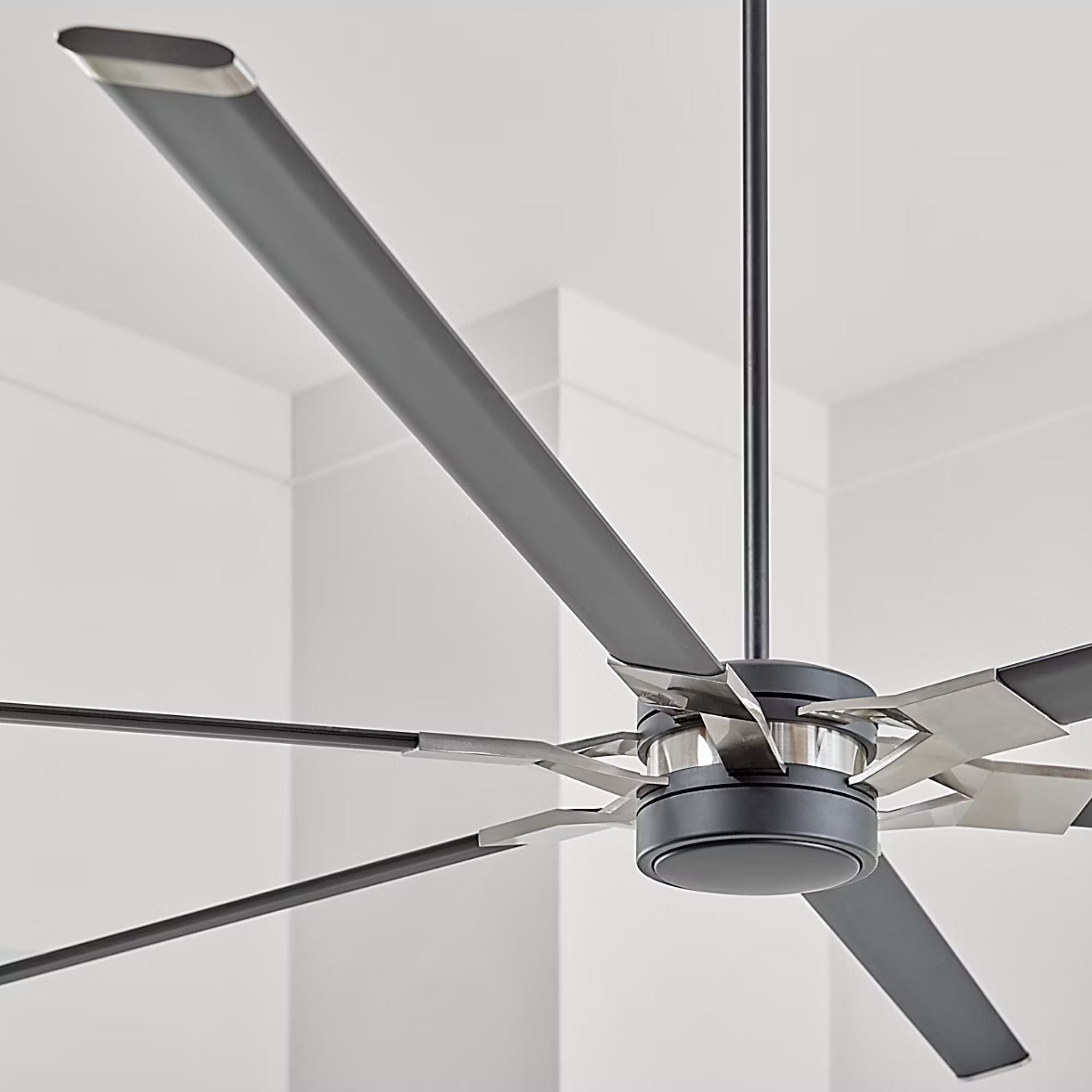 Loft 96" Midnight Black Large LED Ceiling Fan with Remote
