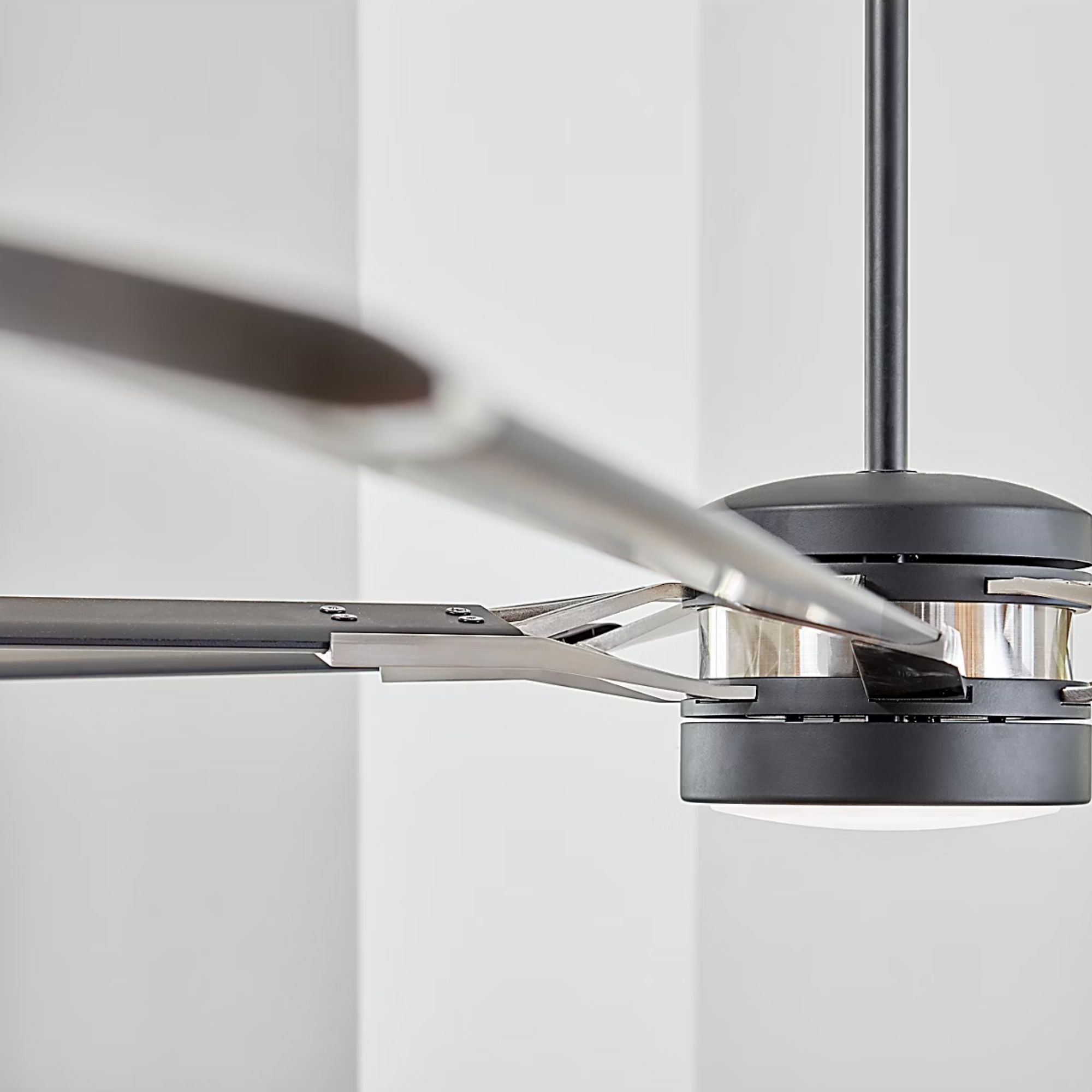 Loft 96" Midnight Black Large LED Ceiling Fan with Remote