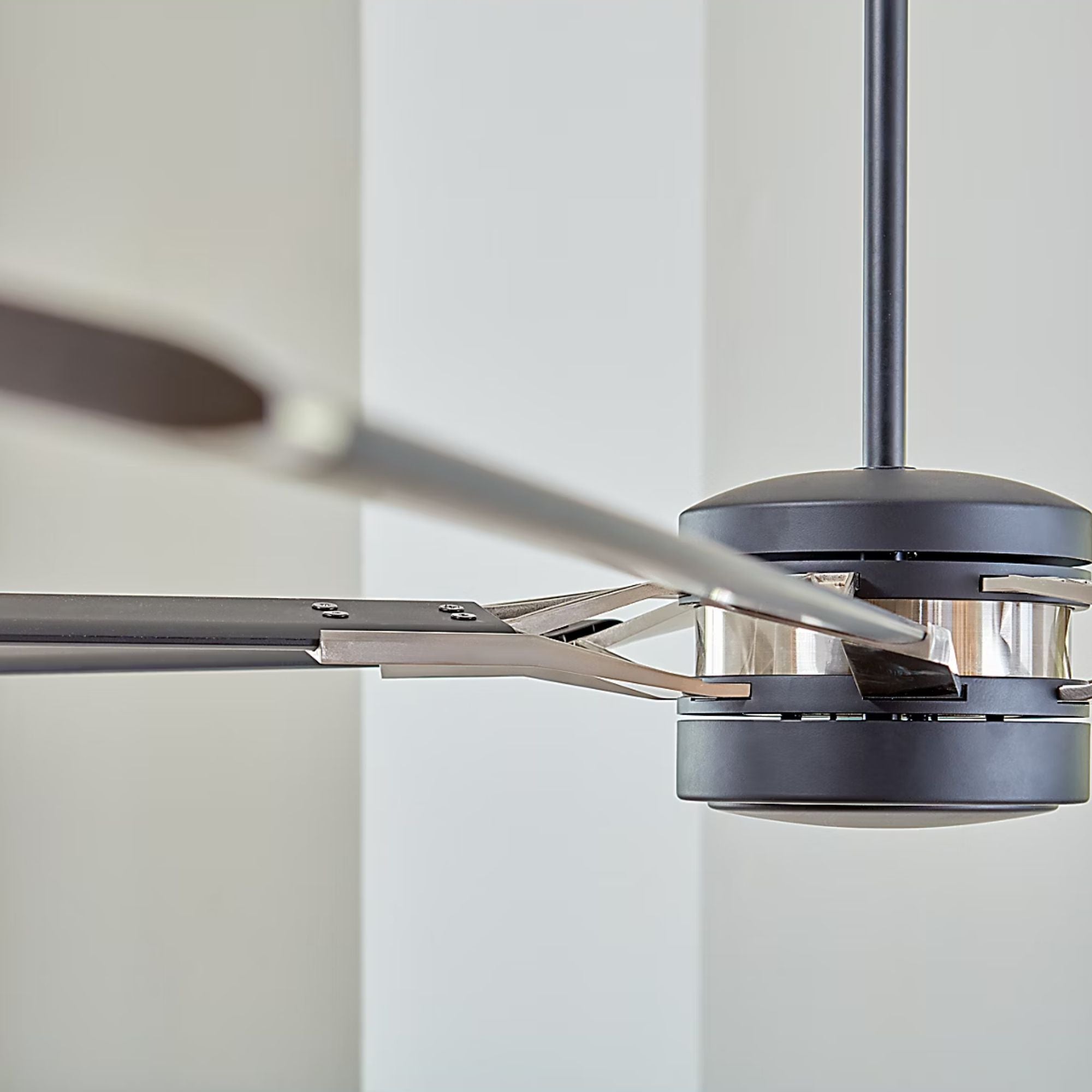 Loft 96" Midnight Black Large LED Ceiling Fan with Remote