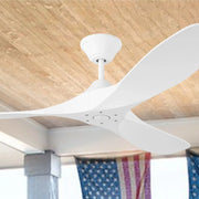Maverick Coastal 52" Matte White Outdoor Ceiling Fan with Remote