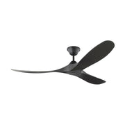 Maverick Coastal 60" Midnight Black Outdoor Ceiling Fan with Remote