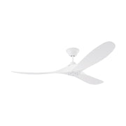 Maverick Coastal 60" Matte White Outdoor Ceiling Fan with Remote