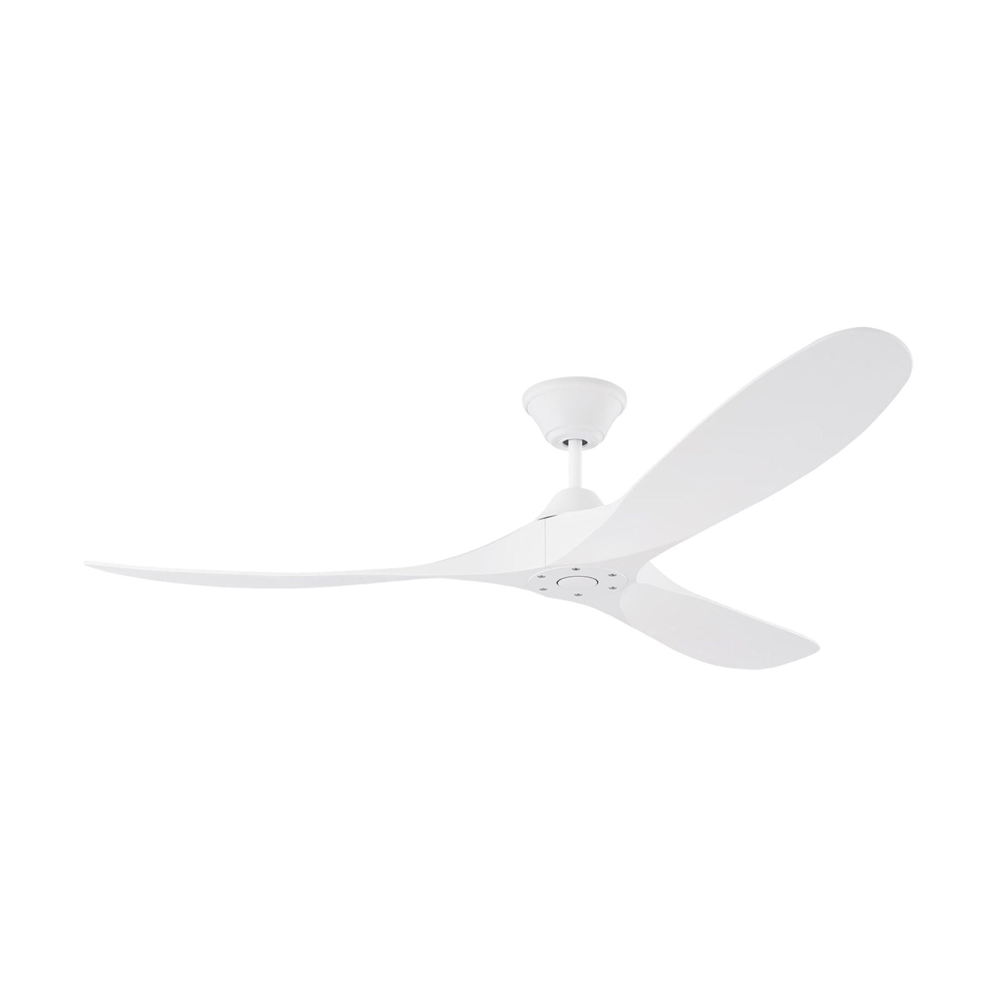 Maverick Coastal 60" Matte White Outdoor Ceiling Fan with Remote