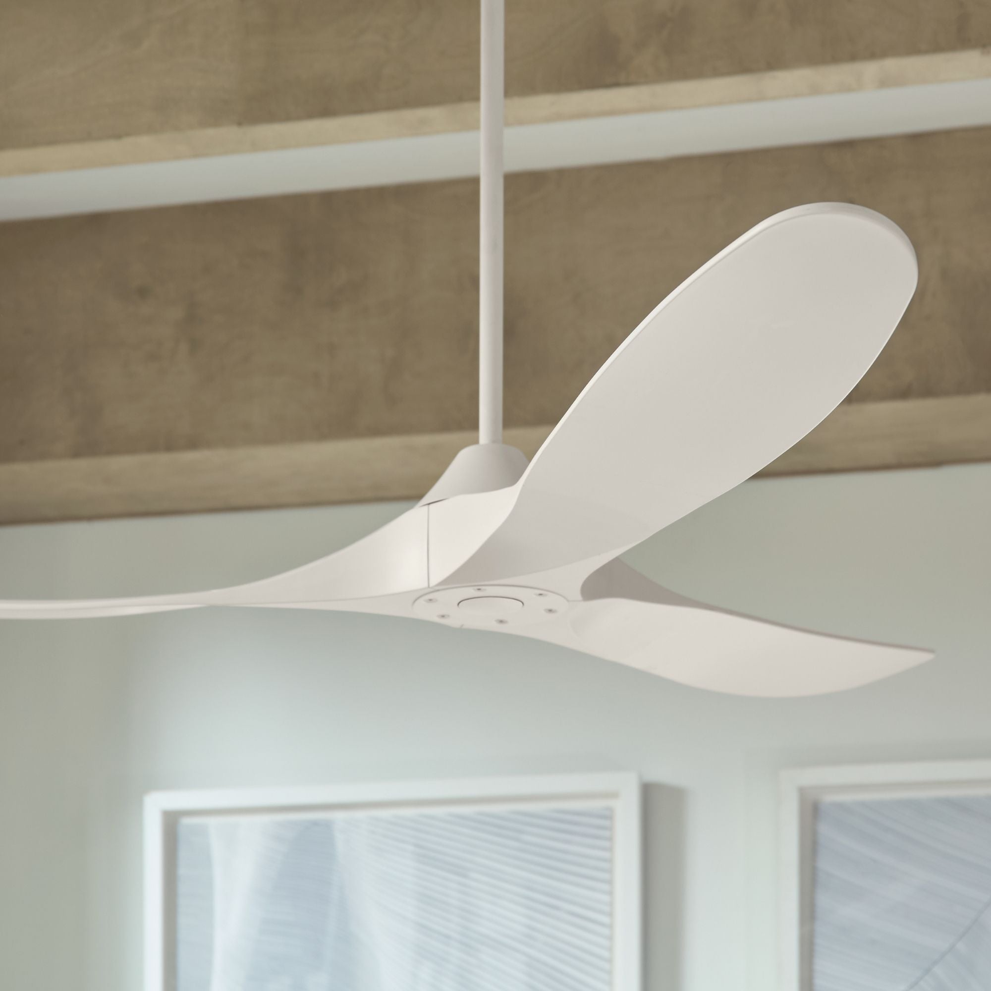 Maverick Coastal 60" Matte White Outdoor Ceiling Fan with Remote