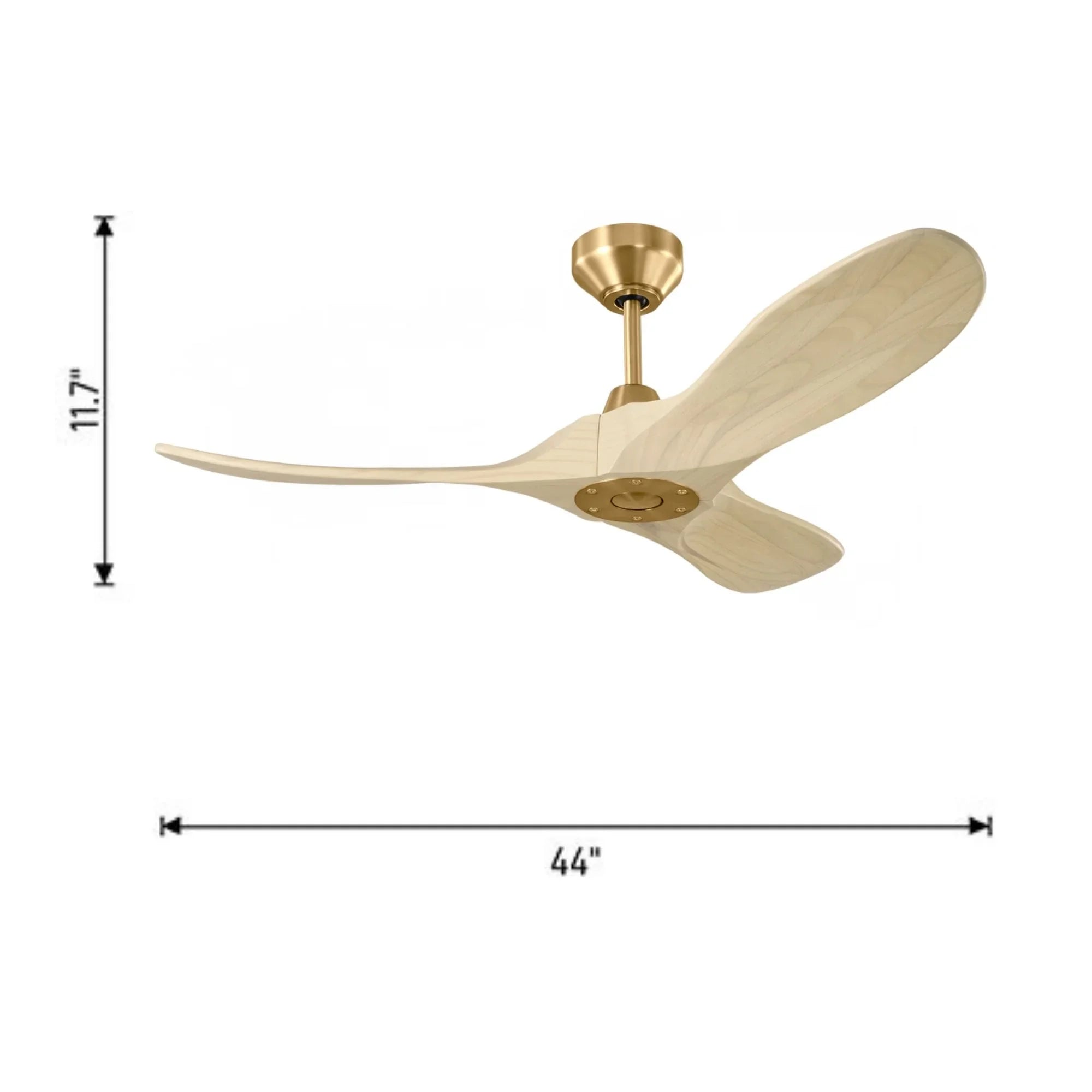 Maverick Smart 44" Burnished Brass Ceiling Fan with Remote