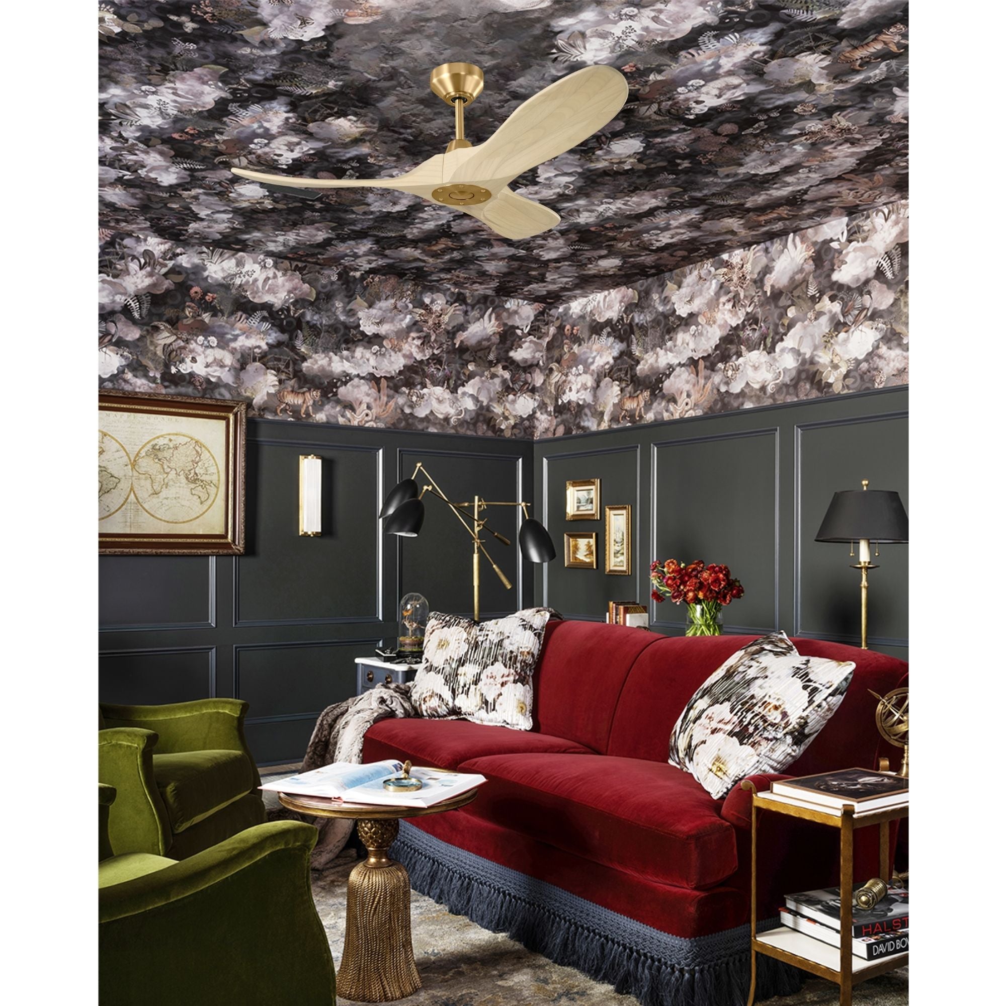 Maverick Smart 44" Burnished Brass Ceiling Fan with Remote