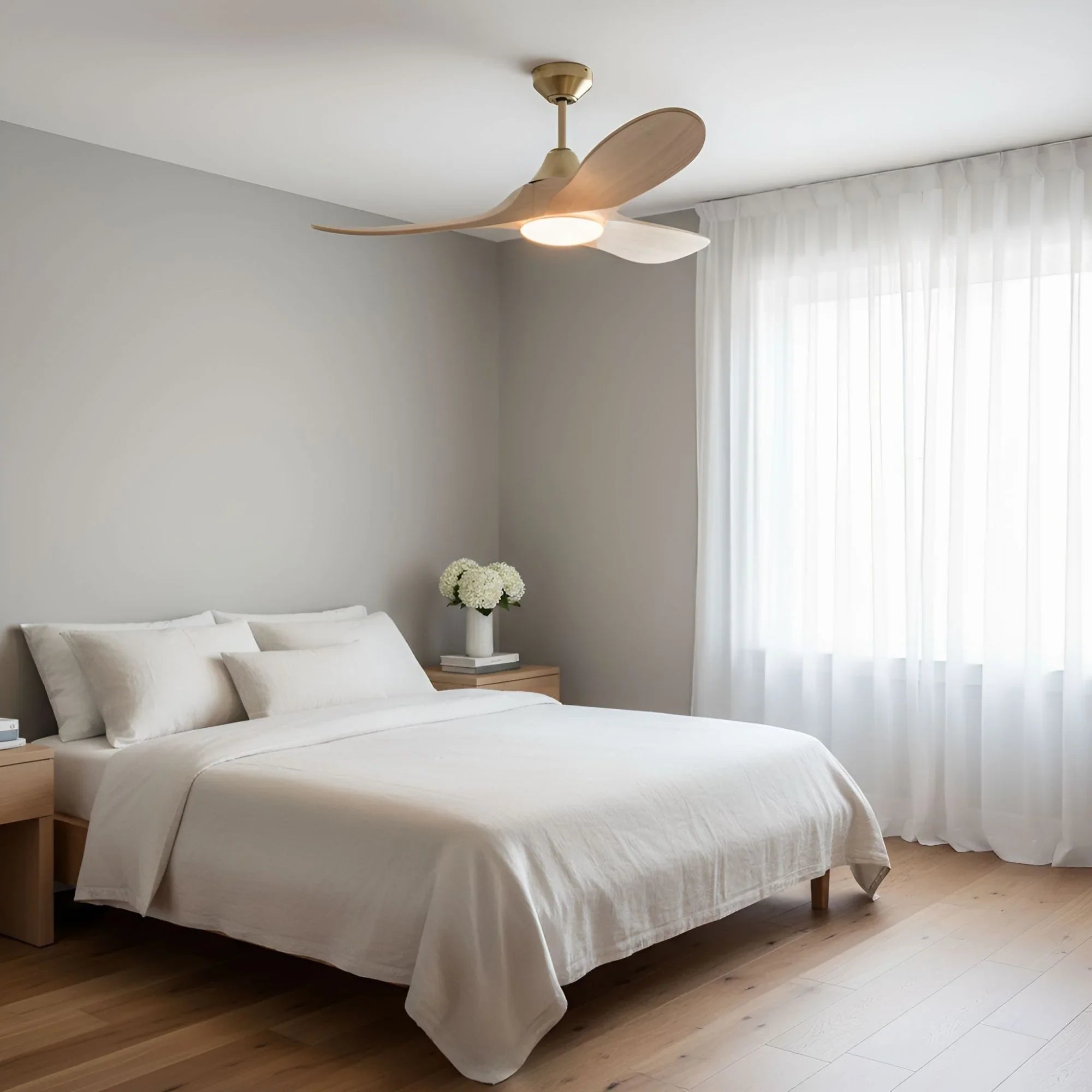 Maverick Smart 44" Burnished Brass LED Ceiling Fan with Remote