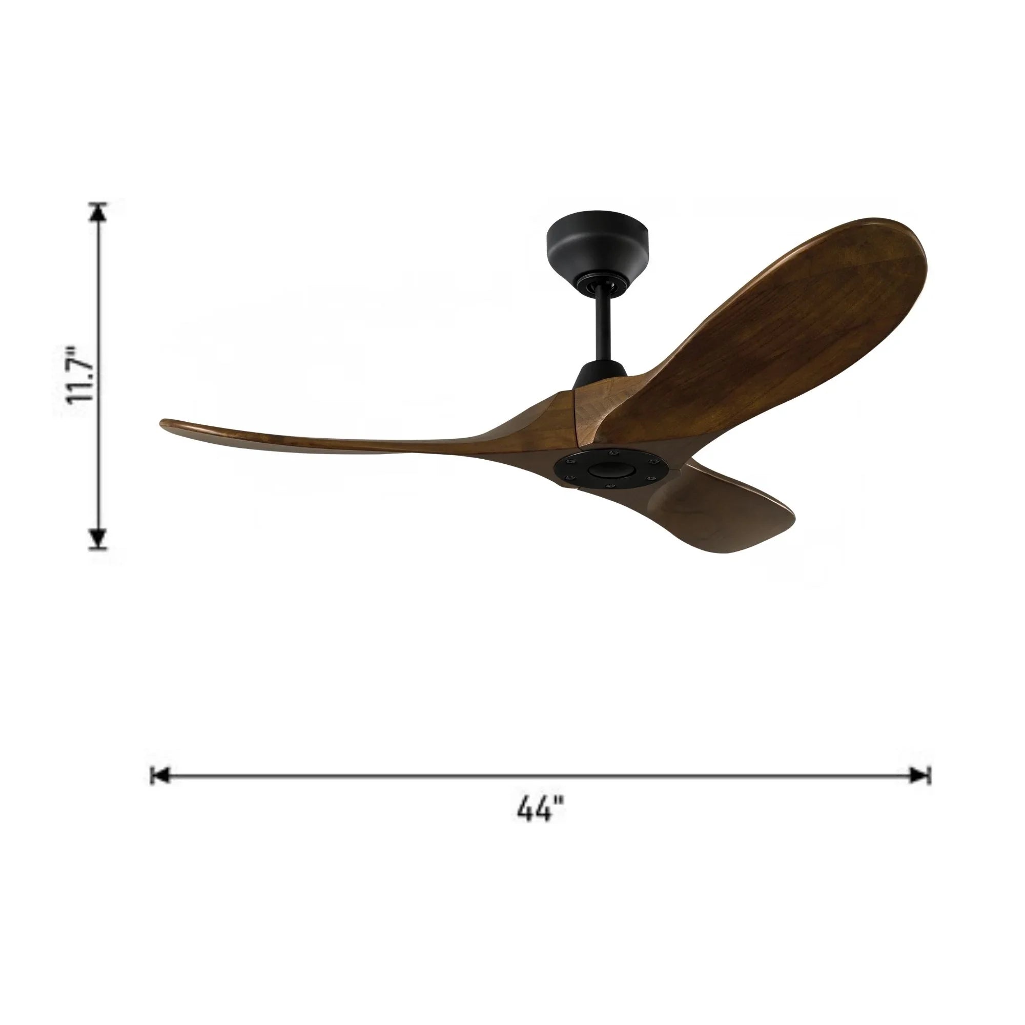 Maverick Smart 44" Black & Walnut Ceiling Fan with Remote