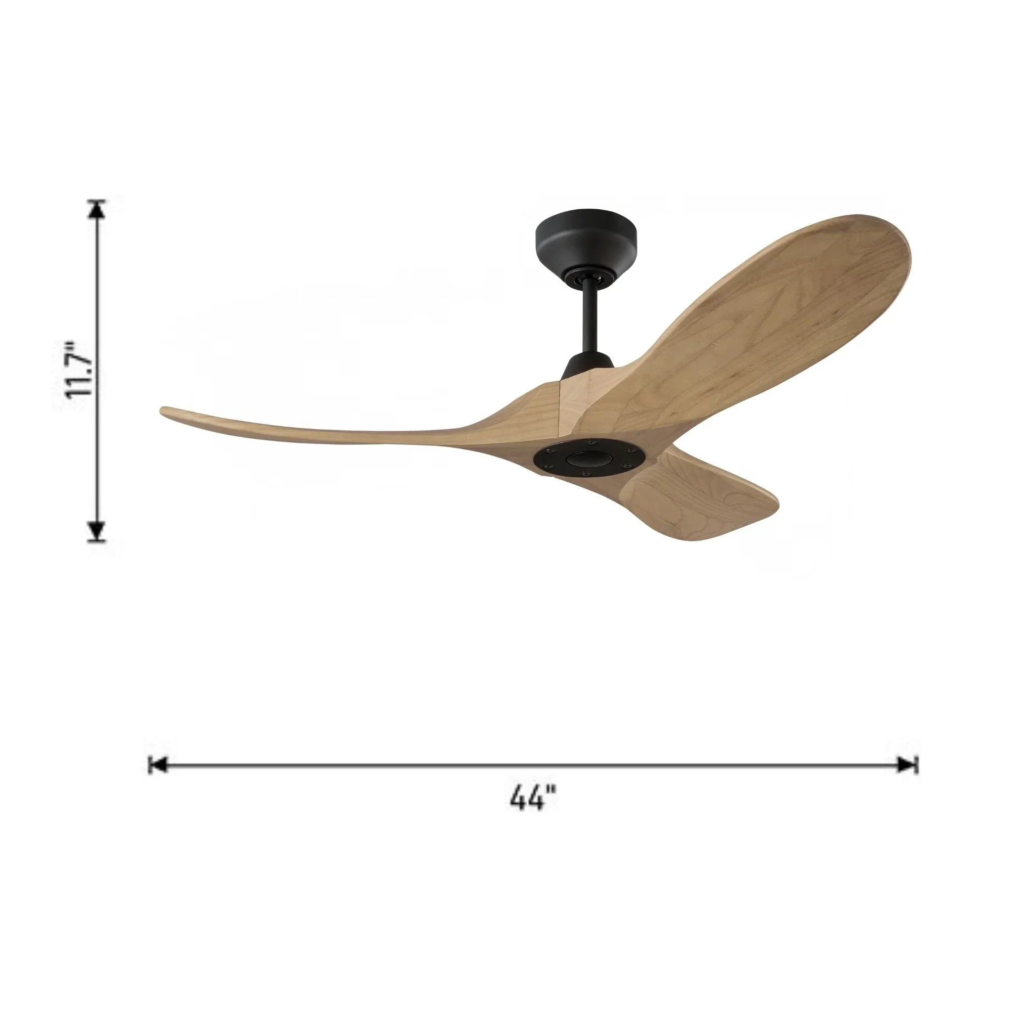 Maverick Smart 44" Black & Honey Ceiling Fan with Remote