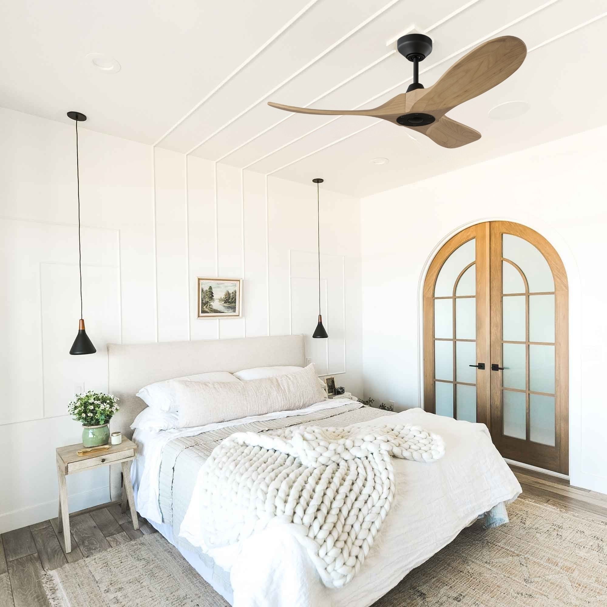 Maverick Smart 44" Black & Honey Ceiling Fan with Remote
