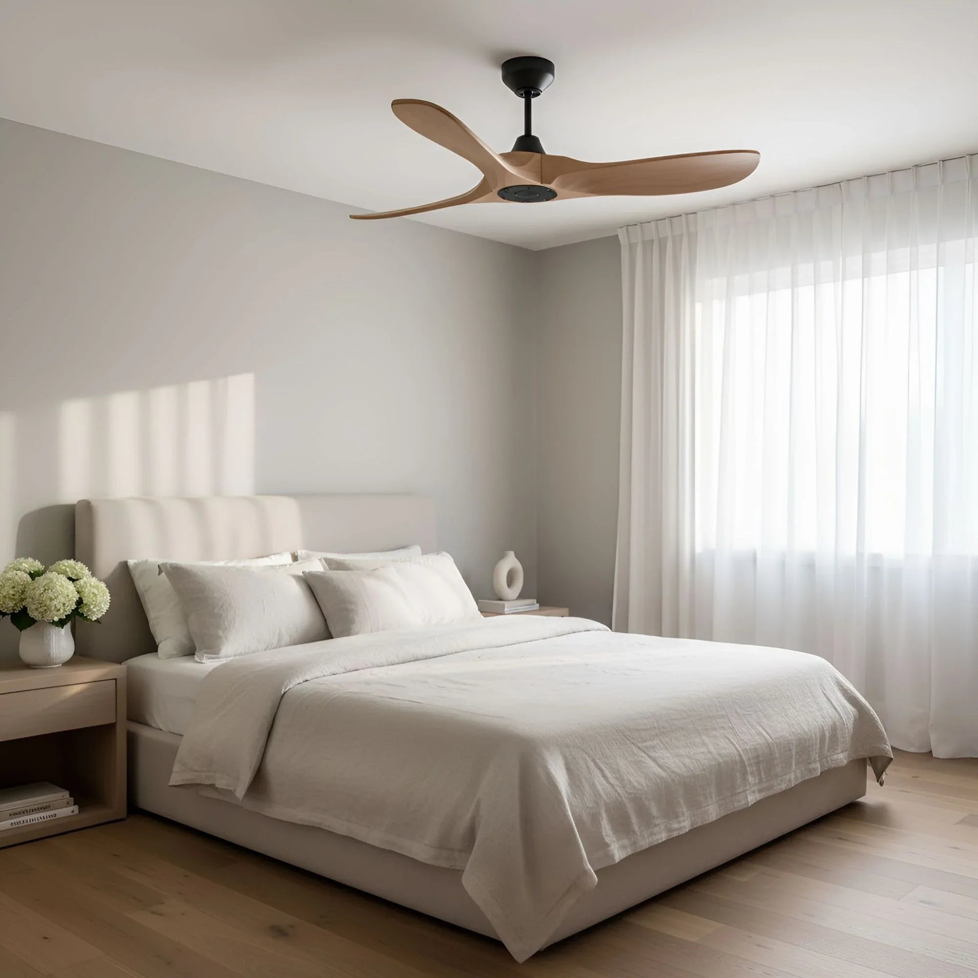 Maverick Smart 44" Black & Honey Ceiling Fan with Remote