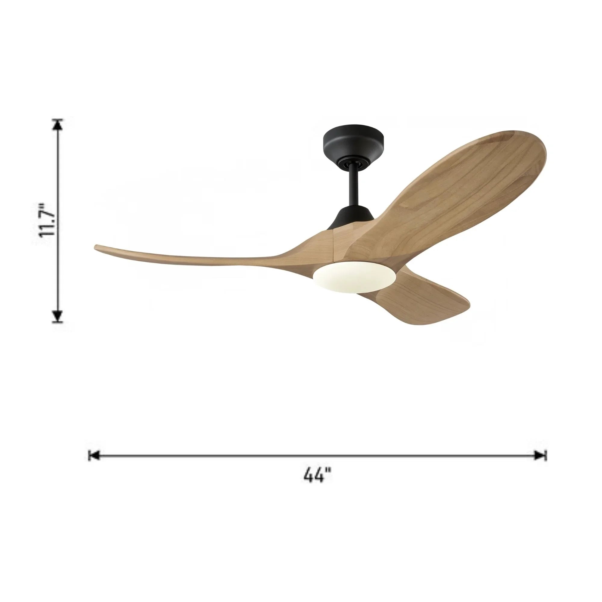 Maverick Smart 44" Black & Honey LED Ceiling Fan with Remote