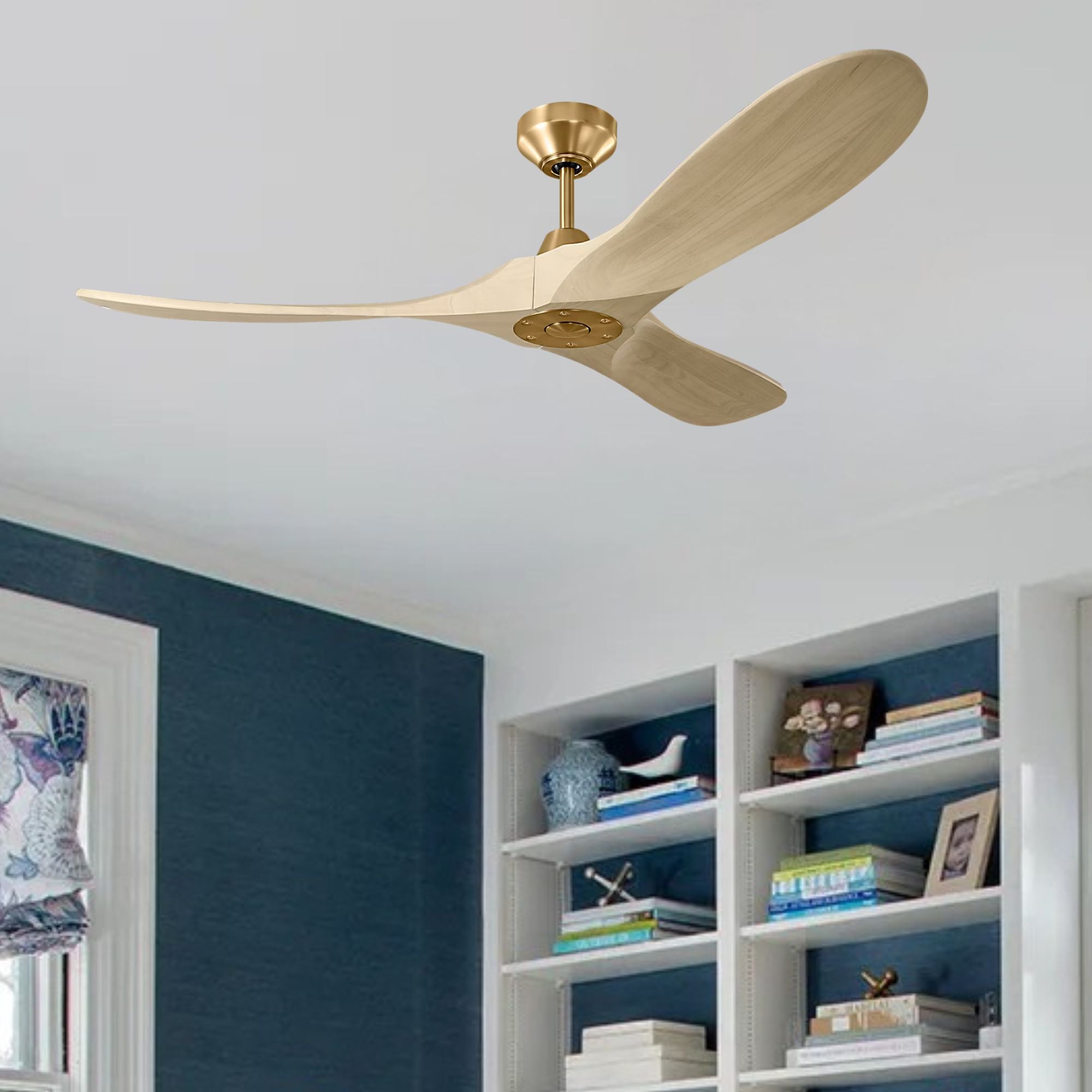Maverick Smart 52" Burnished Brass Ceiling Fan with Remote