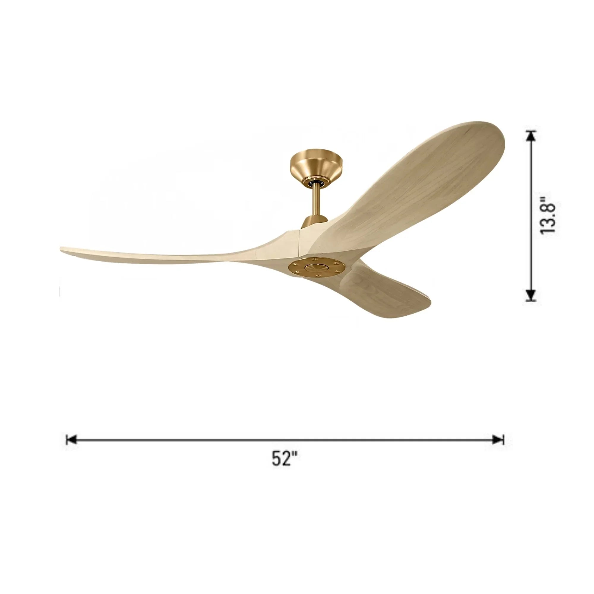Maverick Smart 52" Burnished Brass Ceiling Fan with Remote