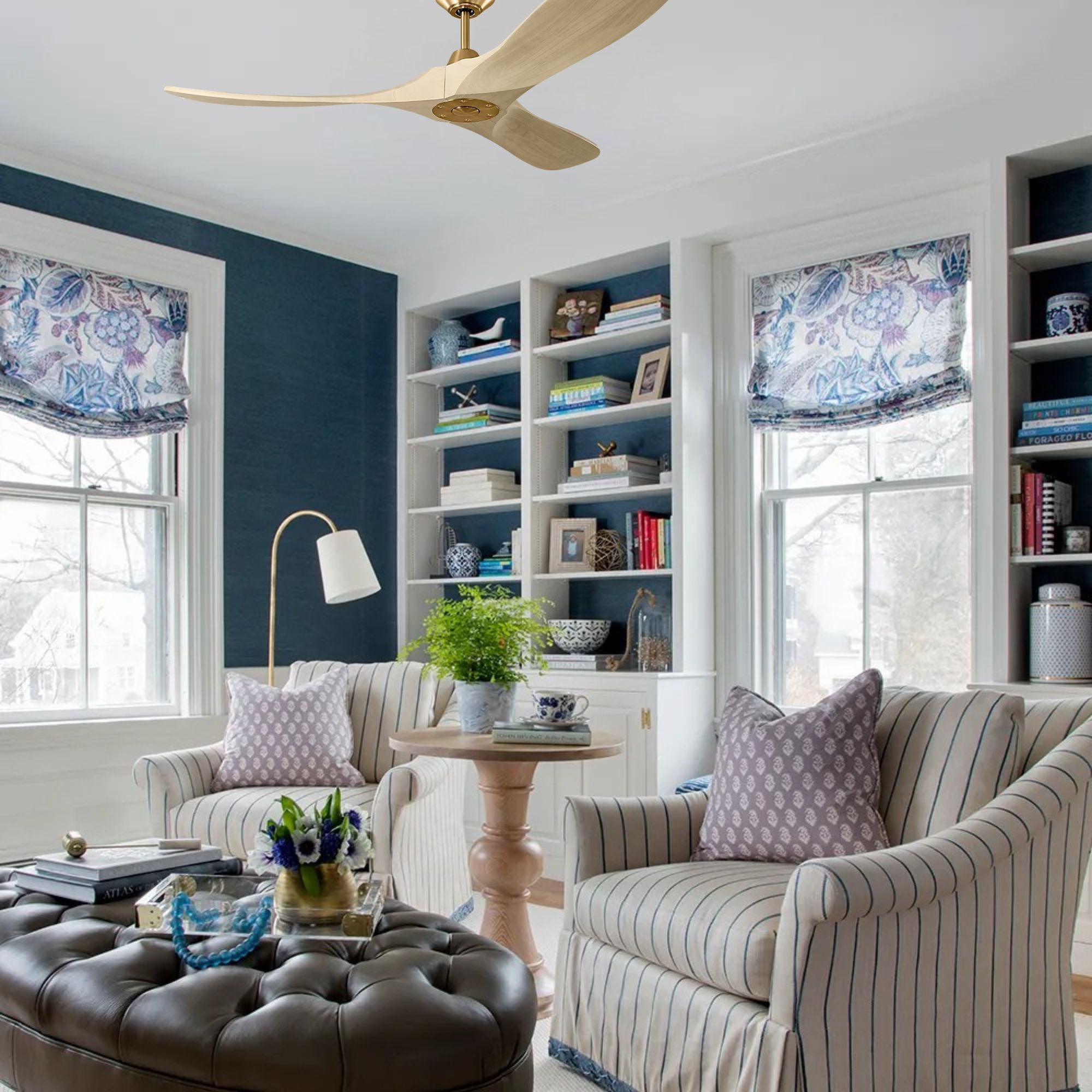 Maverick Smart 52" Burnished Brass Ceiling Fan with Remote