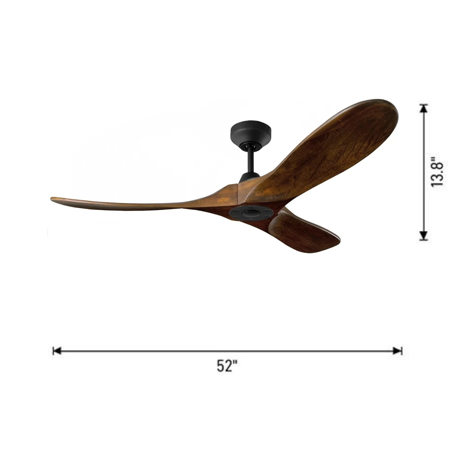 Maverick Smart 52" Black & Walnut Ceiling Fan with Remote