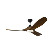 Maverick Smart 52" Black & Walnut LED Ceiling Fan with Remote