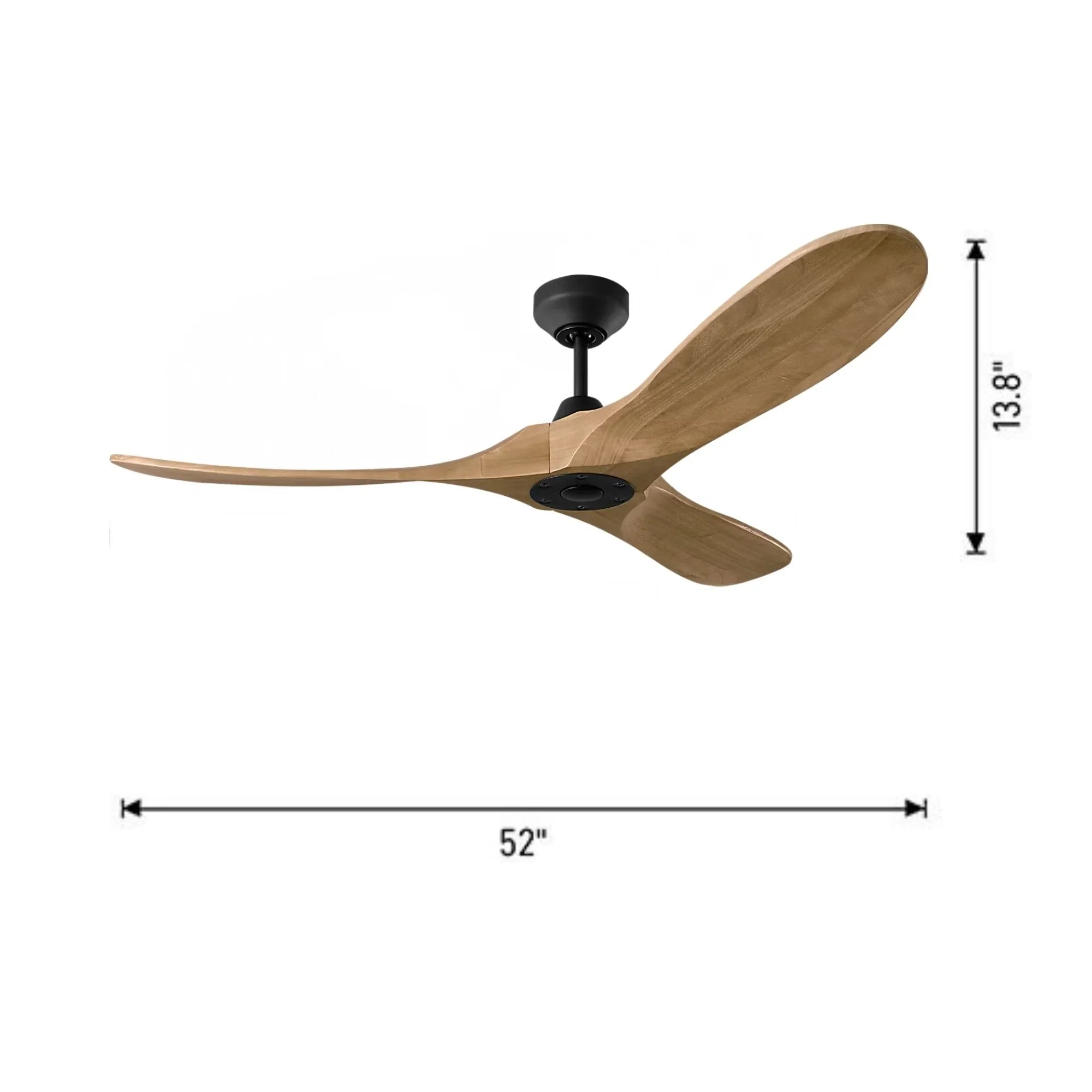 Maverick Smart 52" Black & Honey Ceiling Fan with Remote