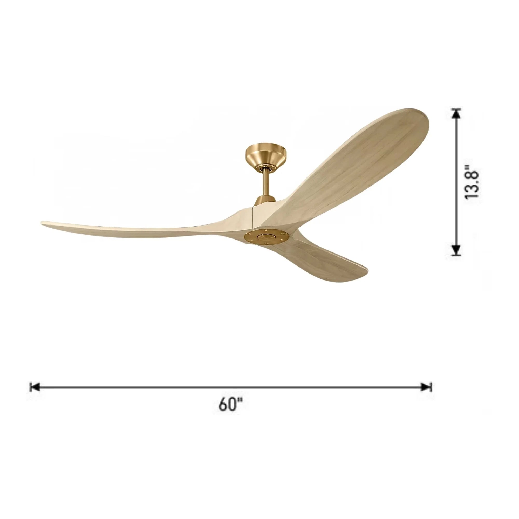 Maverick Smart 60" Burnished Brass Ceiling Fan with Remote