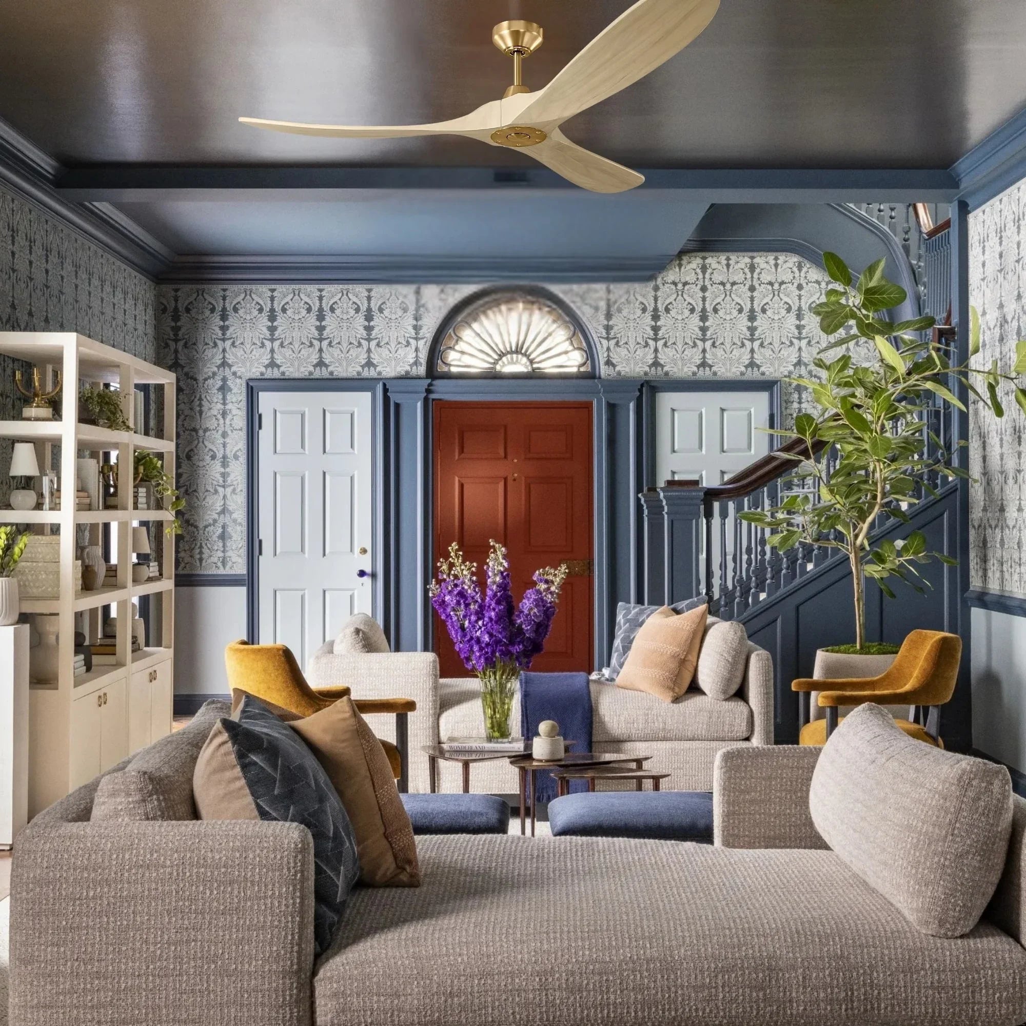 Maverick Smart 60" Burnished Brass Ceiling Fan with Remote