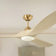 Maverick Smart 60" Burnished Brass LED Ceiling Fan with Remote