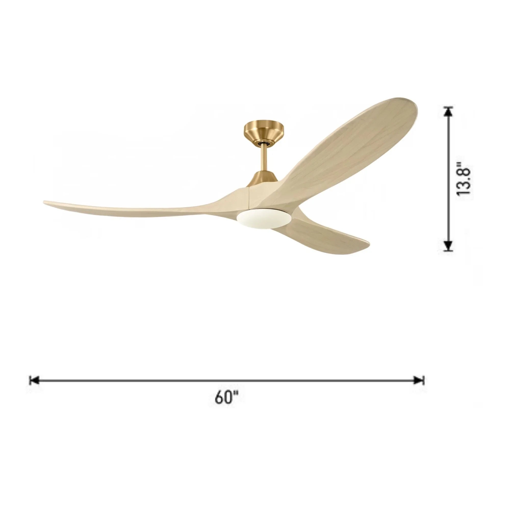 Maverick Smart 60" Burnished Brass LED Ceiling Fan with Remote