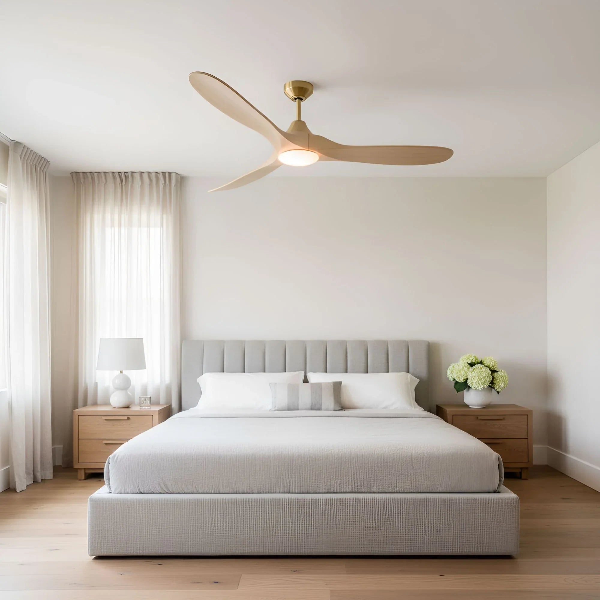 Maverick Smart 60" Burnished Brass LED Ceiling Fan with Remote
