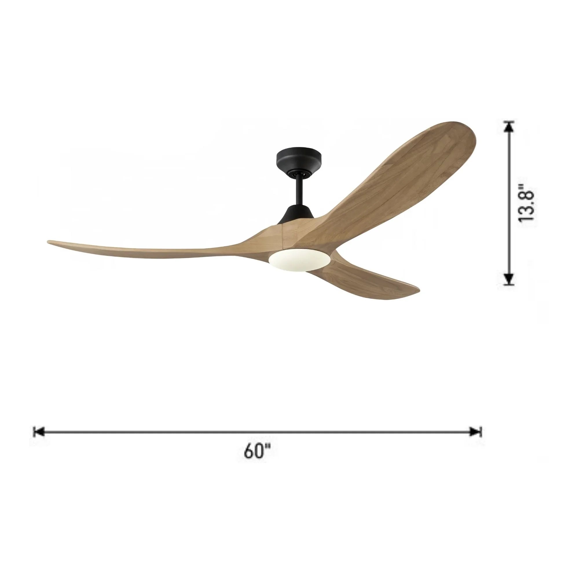 Maverick Smart 60" Black & Honey LED Ceiling Fan with Remote