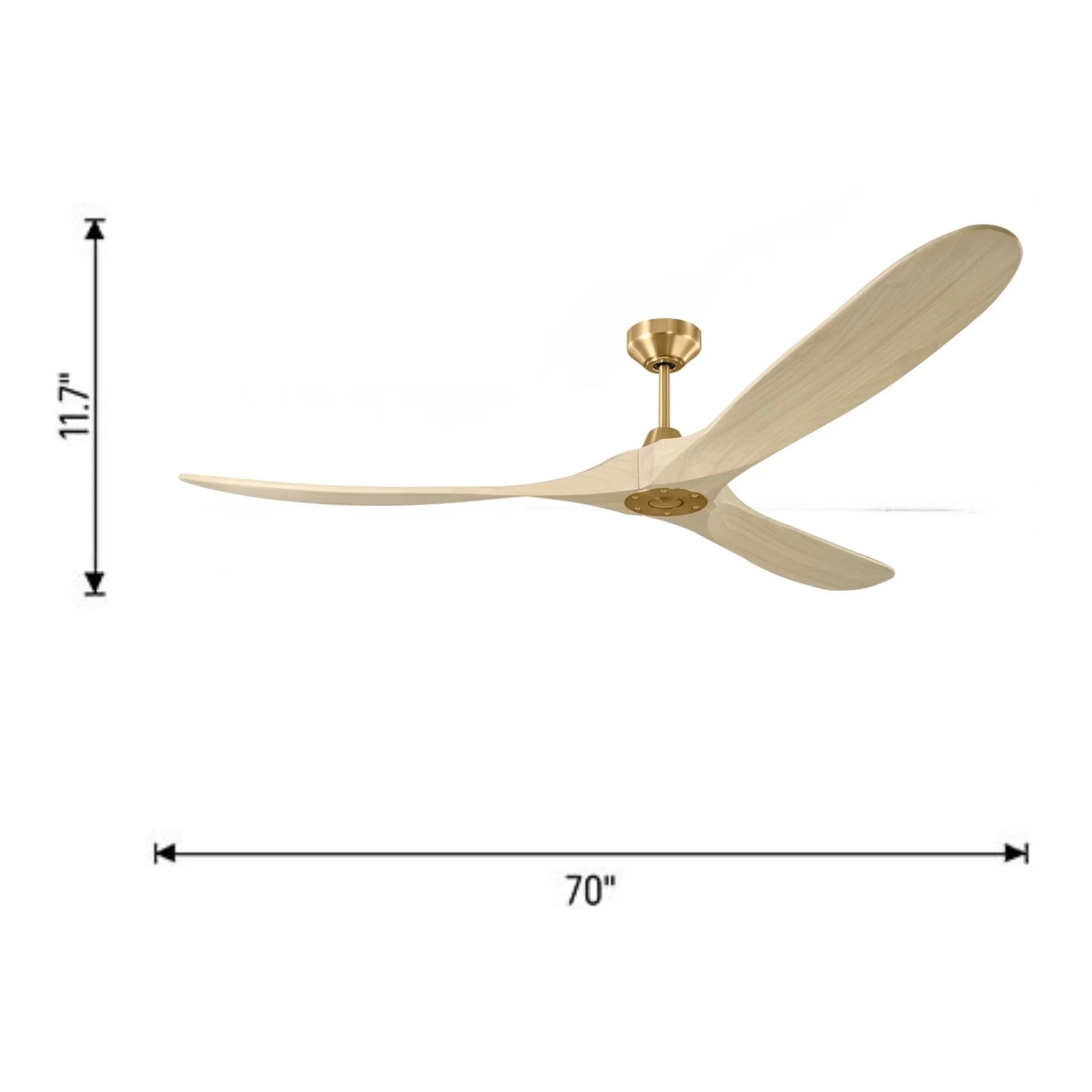 Maverick Smart 70" Burnished Brass Ceiling Fan with Remote