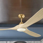 Maverick Smart 70" Burnished Brass LED Ceiling Fan with Remote