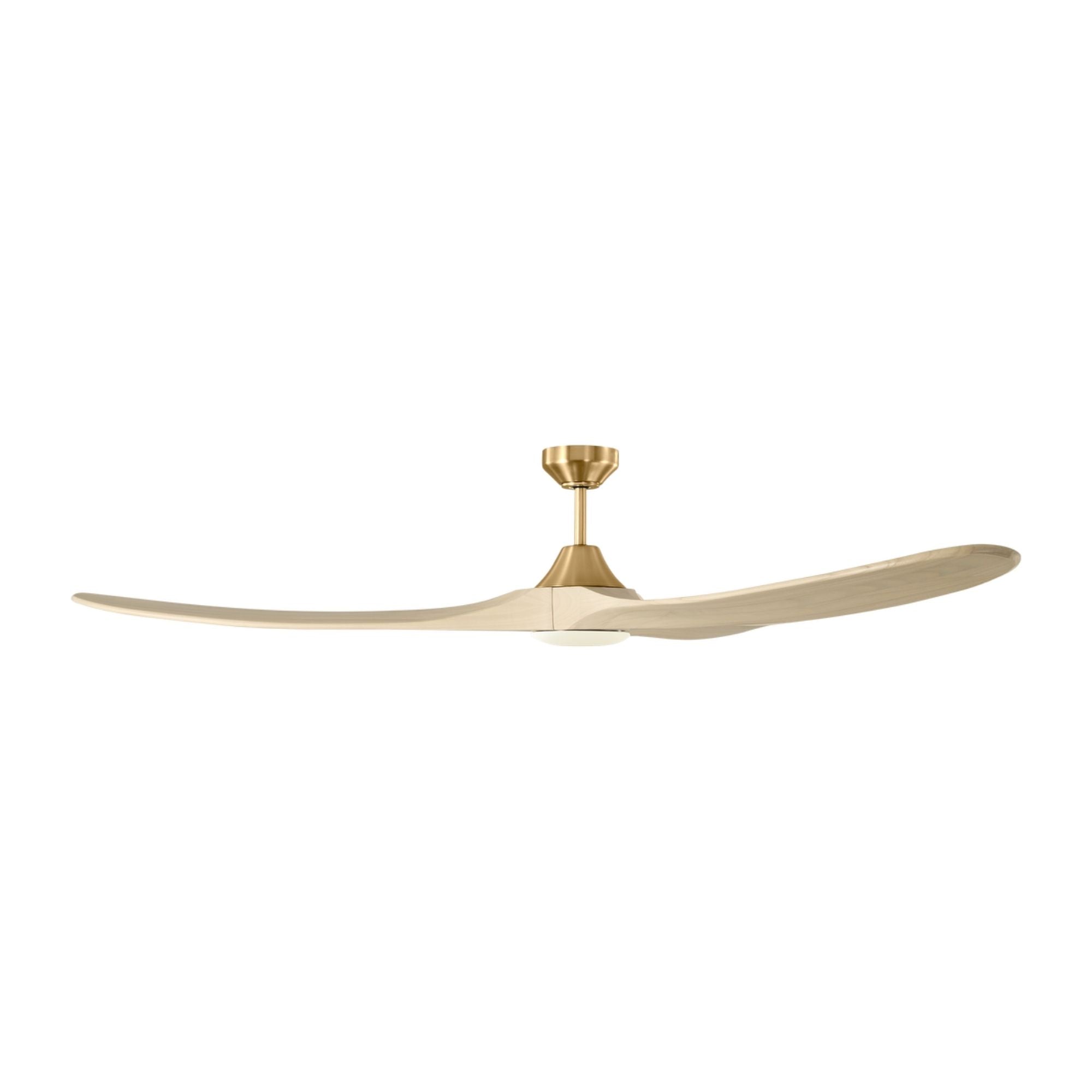 Maverick Smart 70" Burnished Brass LED Ceiling Fan with Remote