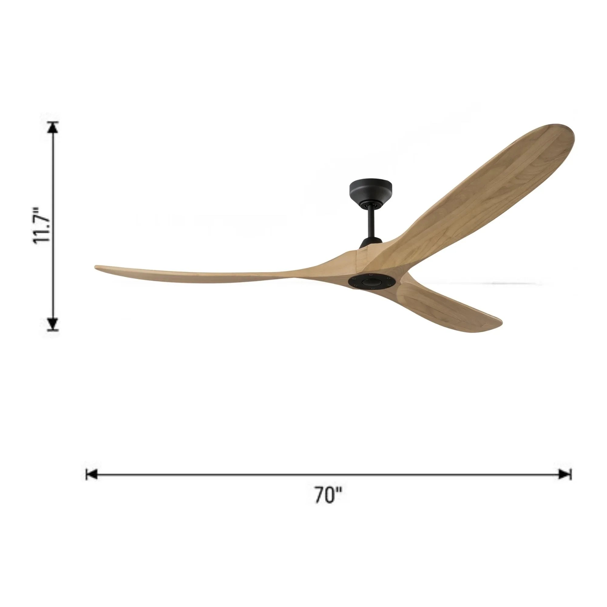 Maverick Smart 70" Black & Honey Ceiling Fan with Remote