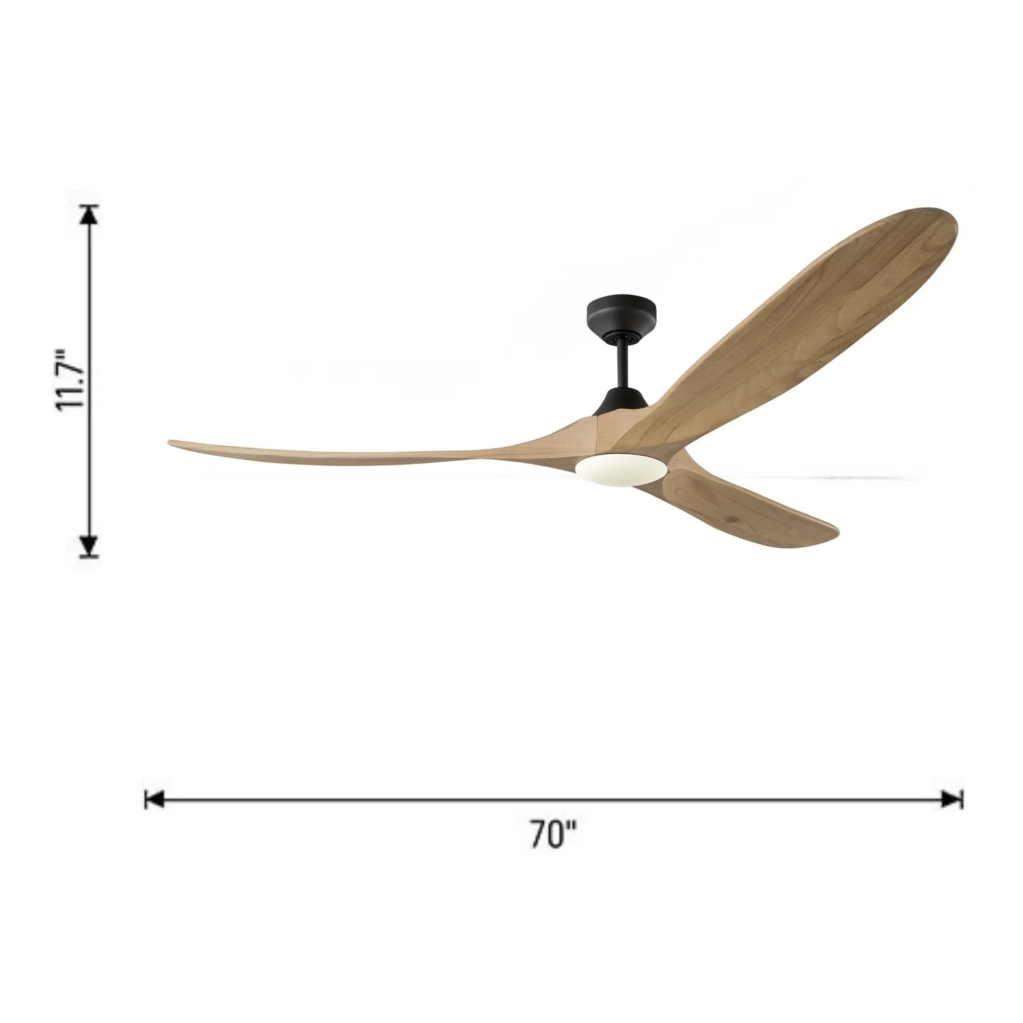 Maverick Smart 70" Black & Honey LED Ceiling Fan with Remote