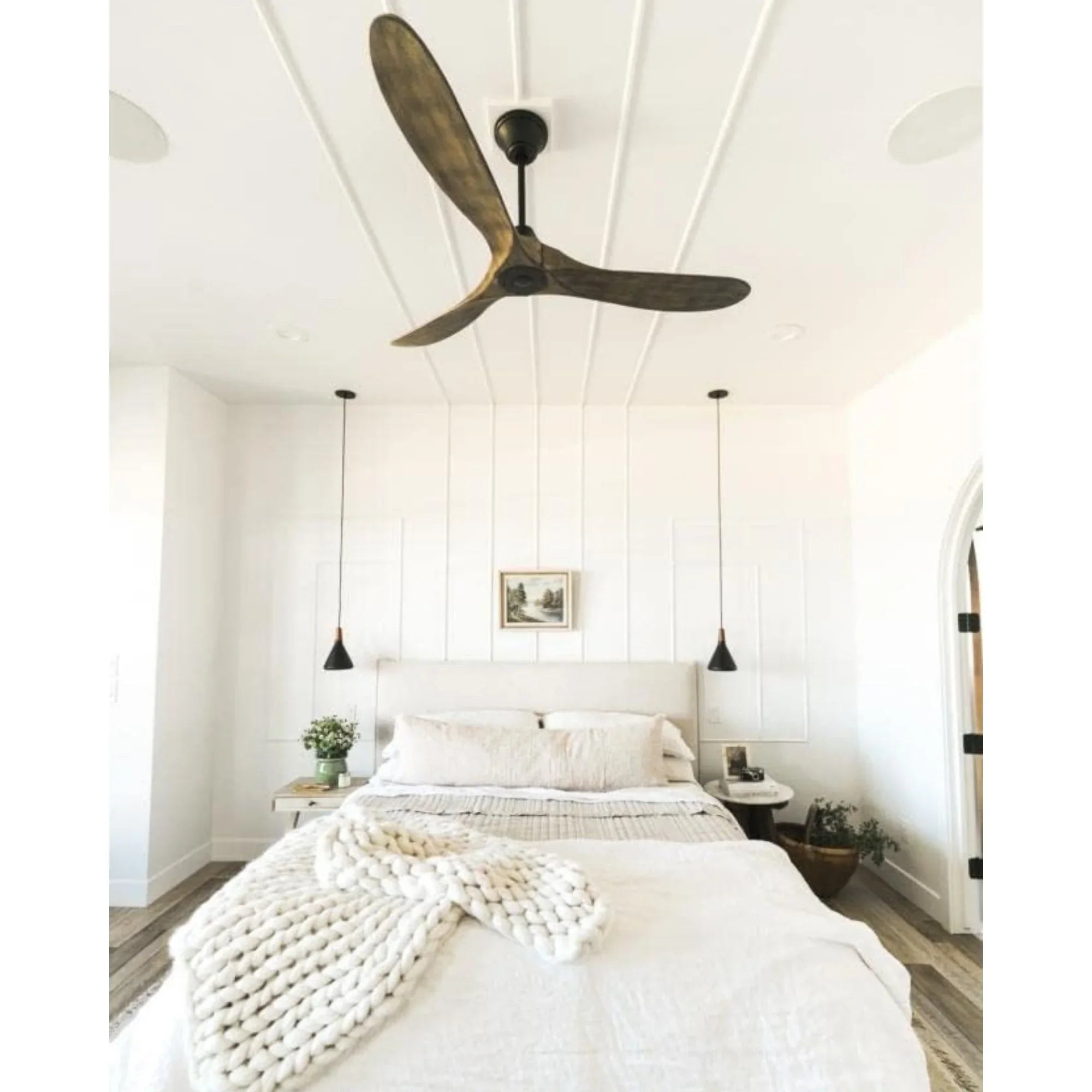 Maverick 52" Aged Pewter Damp Rated Ceiling Fan with Remote