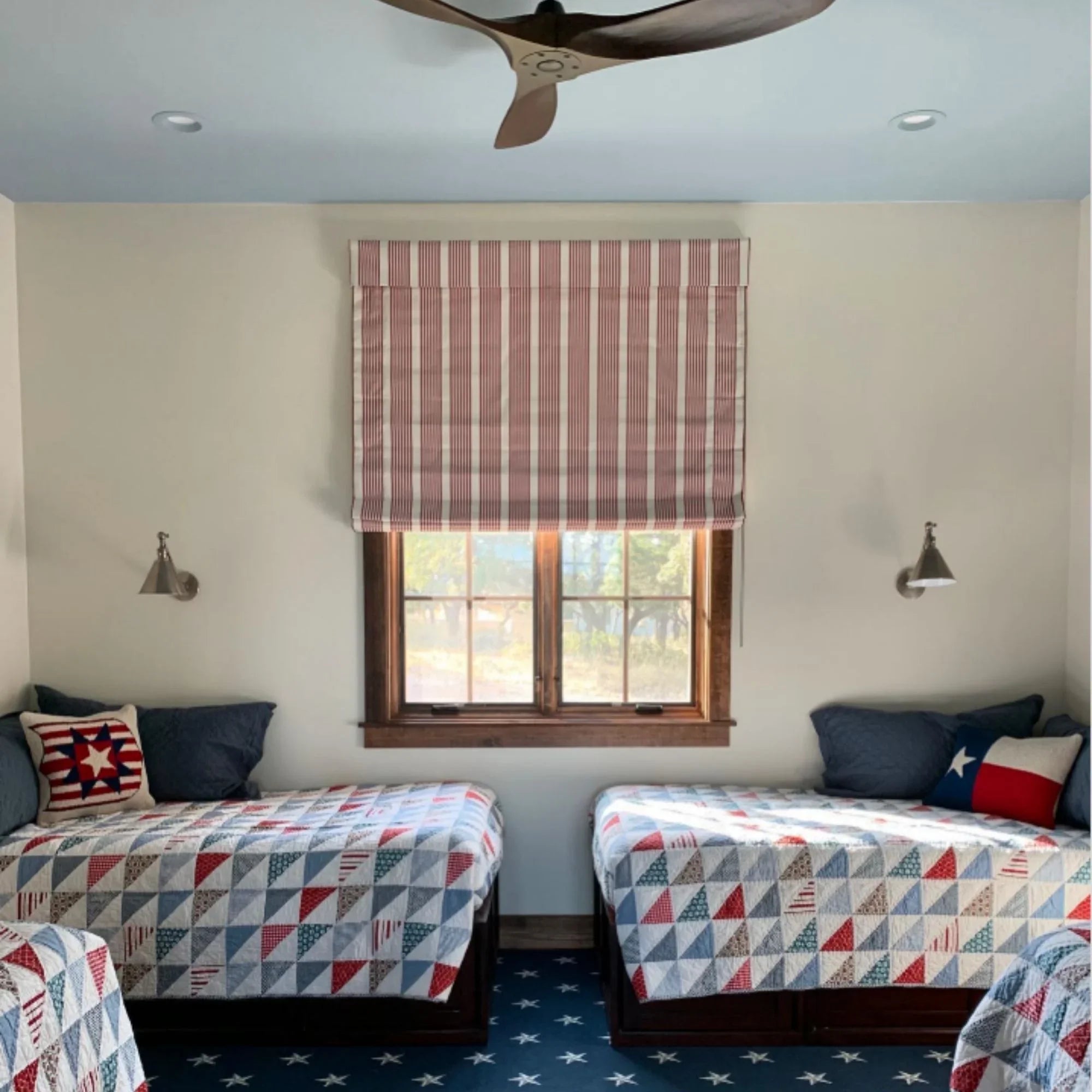 Maverick 52" Black & Walnut Damp Rated Ceiling Fan with Remote