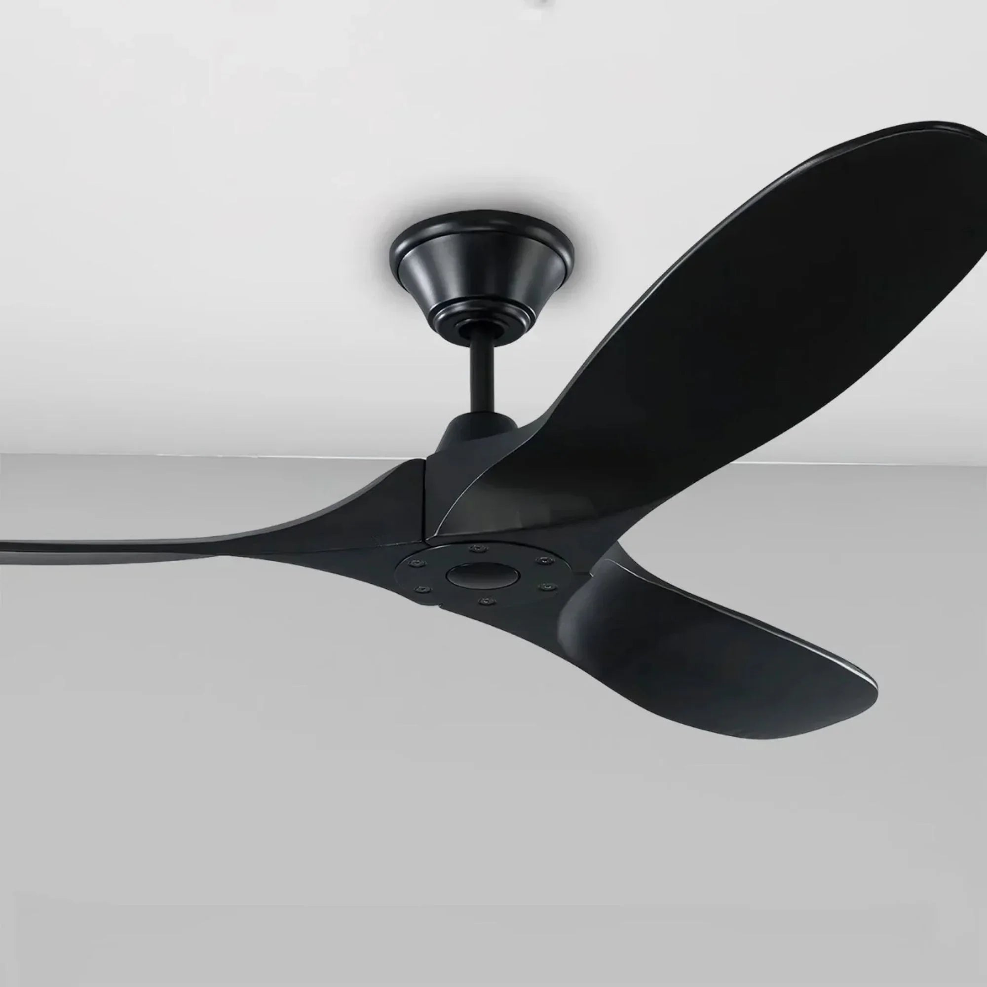 Maverick 52" Matte Black Damp Rated Ceiling Fan with Remote