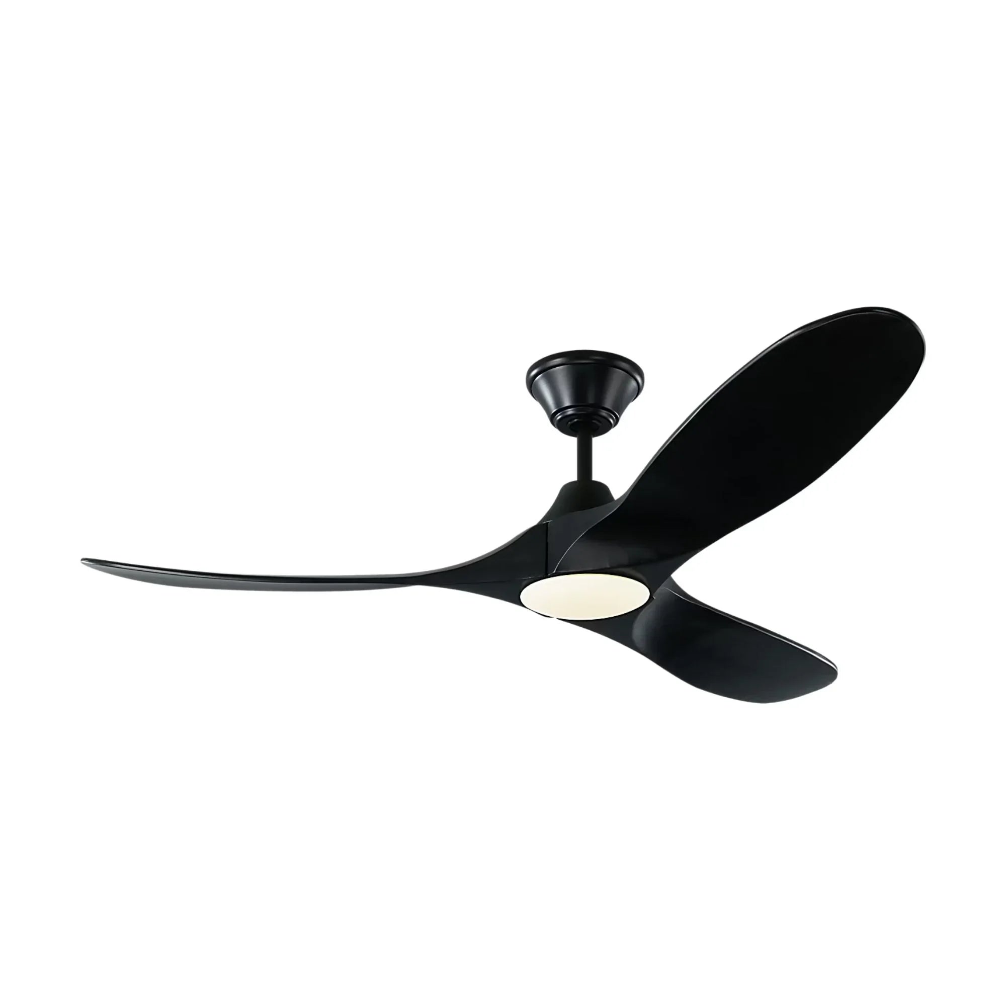 Maverick 52" Matte Black Damp Rated LED Ceiling Fan with Remote