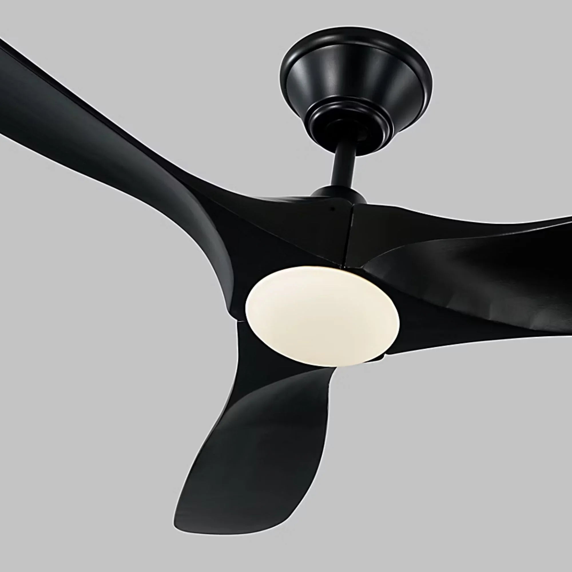 Maverick 52" Matte Black Damp Rated LED Ceiling Fan with Remote
