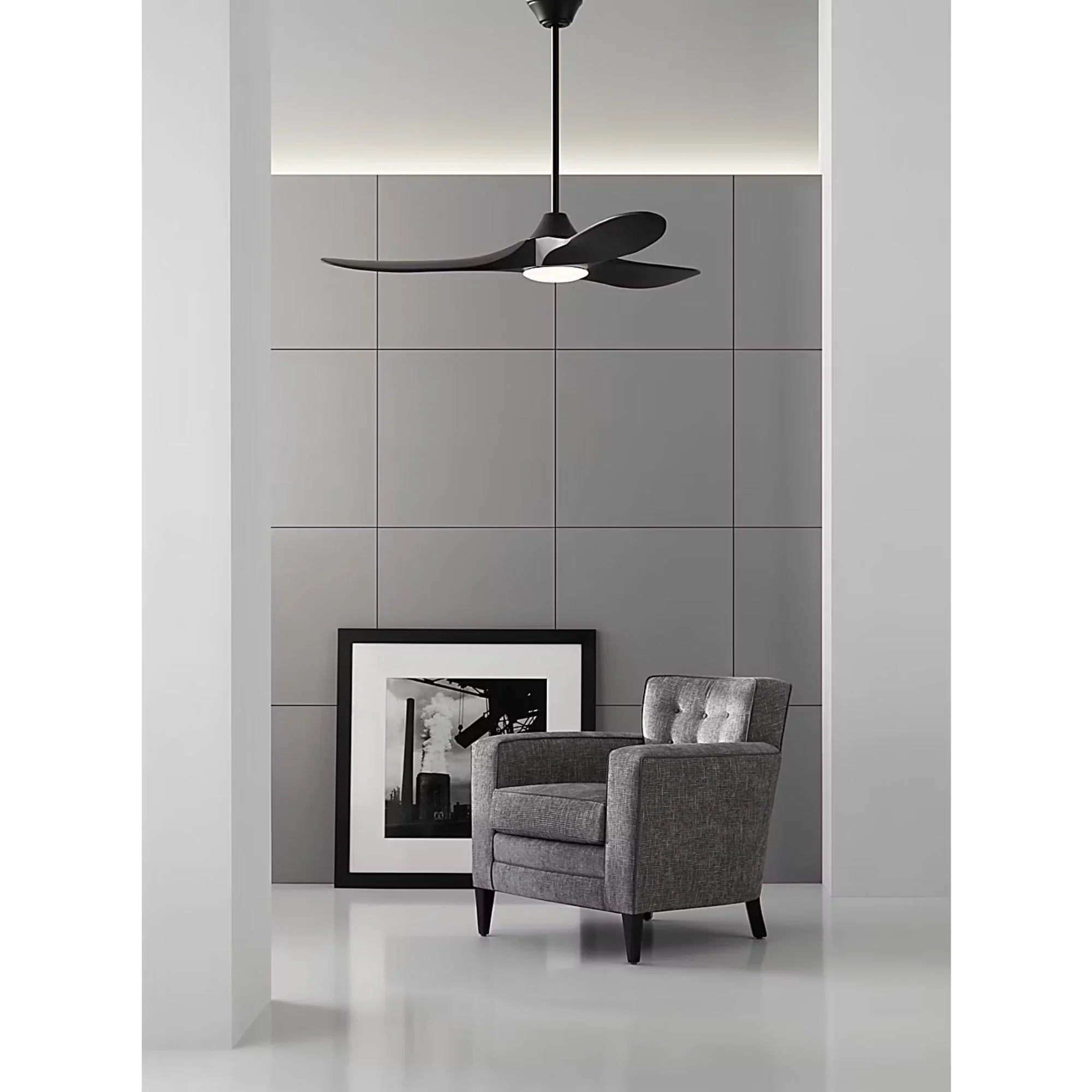 Maverick 52" Matte Black Damp Rated LED Ceiling Fan with Remote