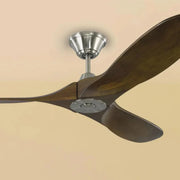 Maverick 52" Steel & Walnut Damp Rated Ceiling Fan with Remote