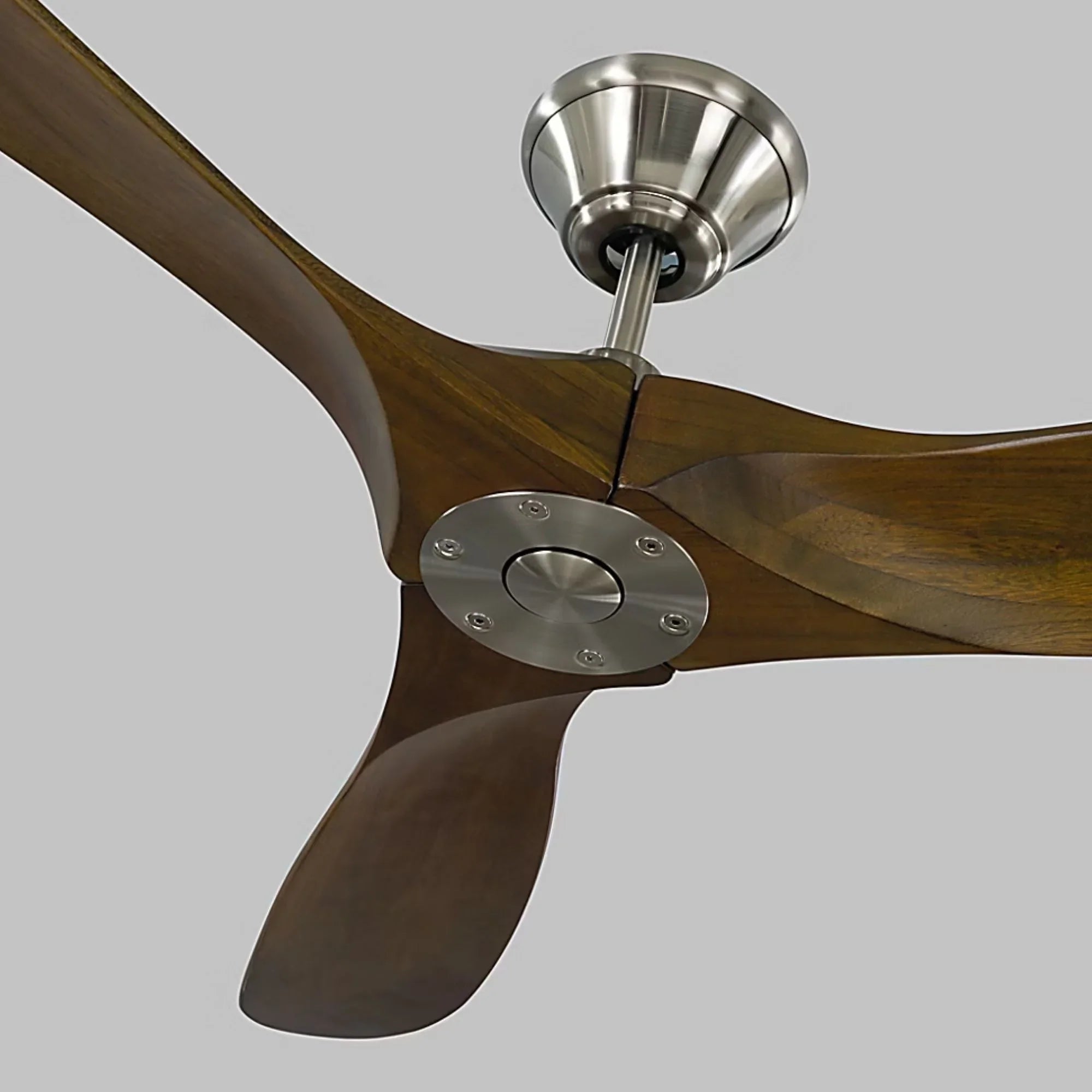 Maverick 52" Steel & Walnut Damp Rated Ceiling Fan with Remote