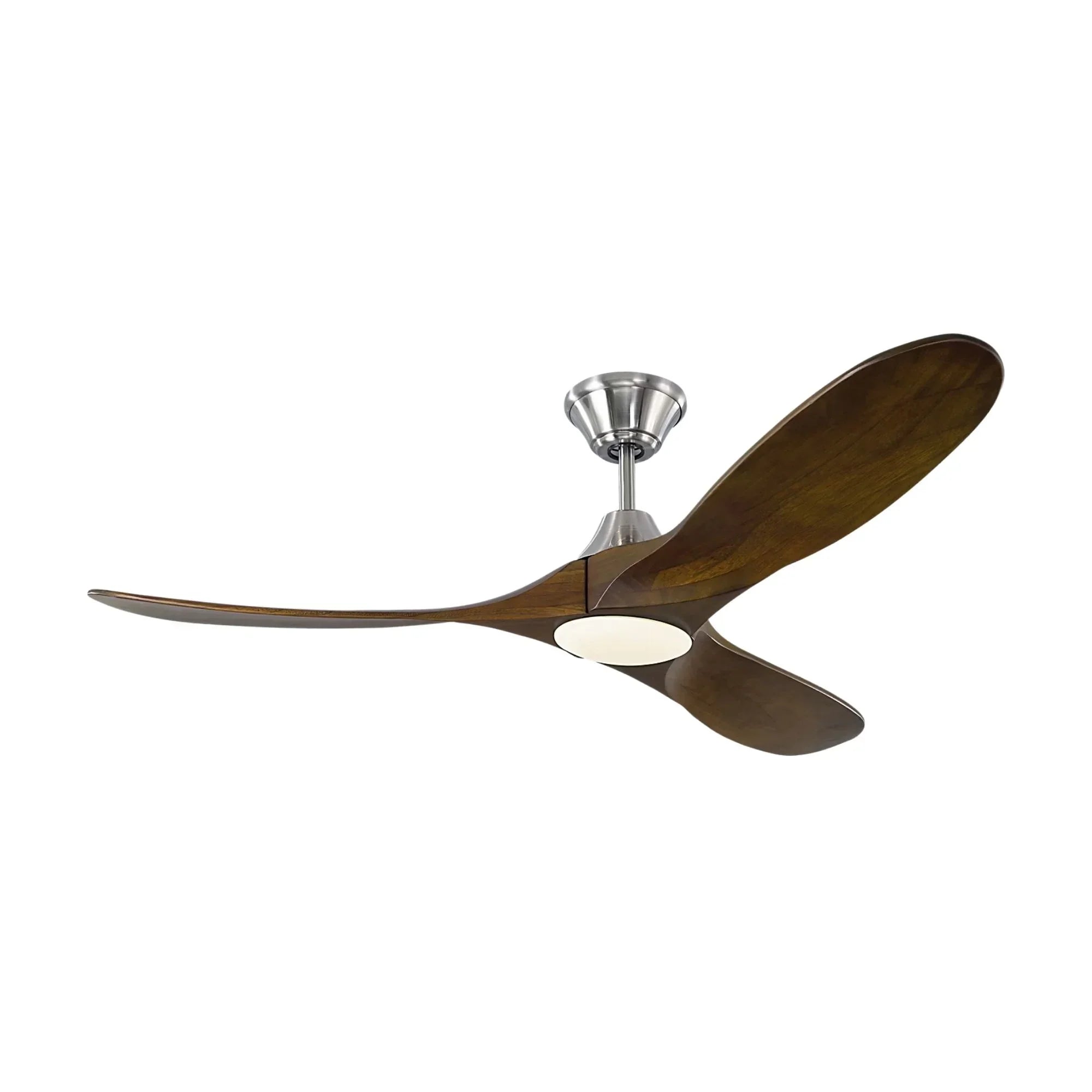 Maverick 52" Steel & Walnut Damp Rated LED Ceiling Fan with Remote