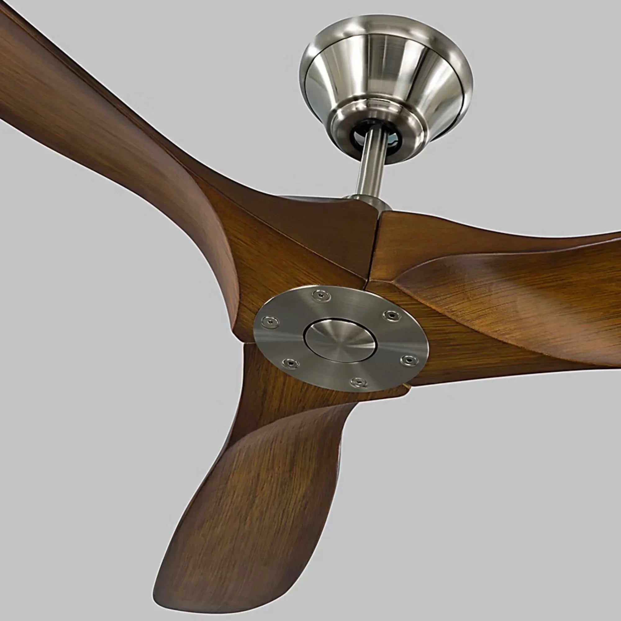 Maverick 52" Steel & Koa Damp Rated Ceiling Fan with Remote