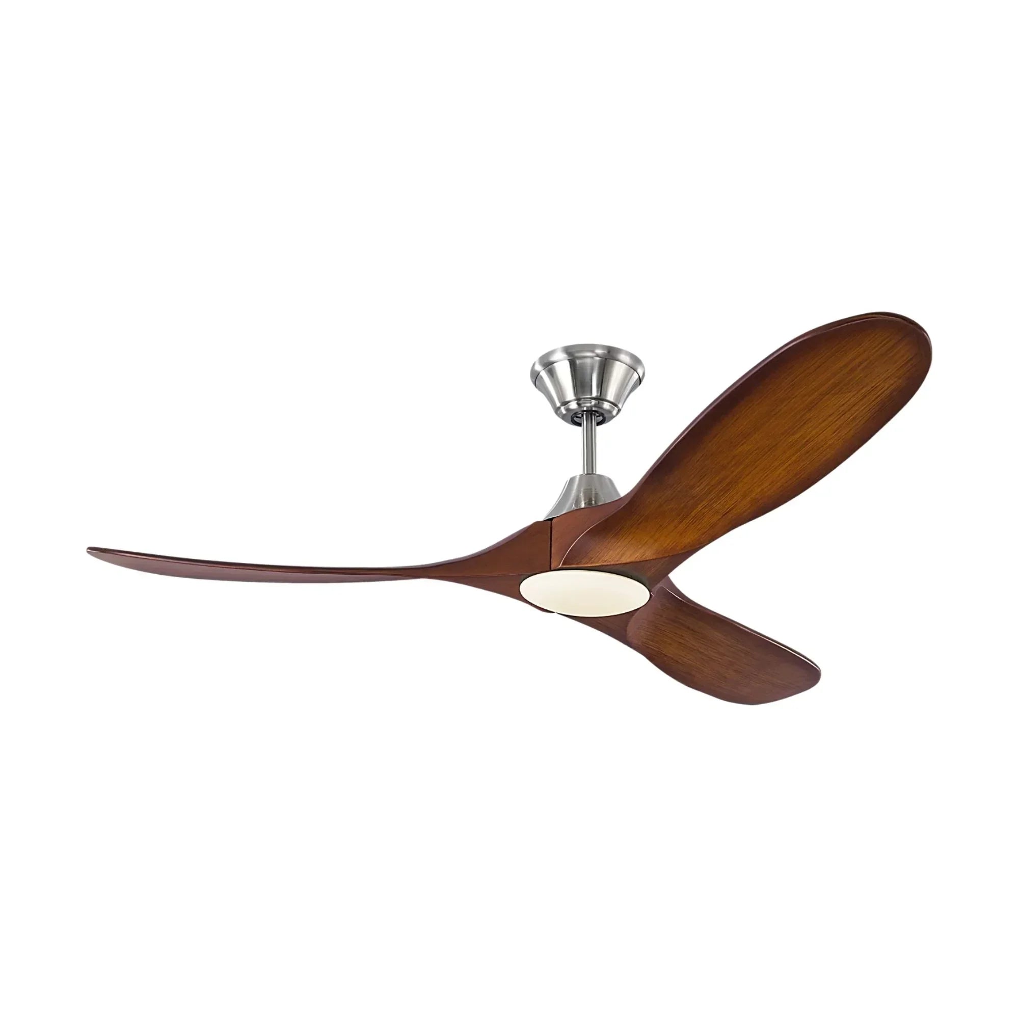 Maverick 52" Steel & Koa Damp Rated LED Ceiling Fan with Remote