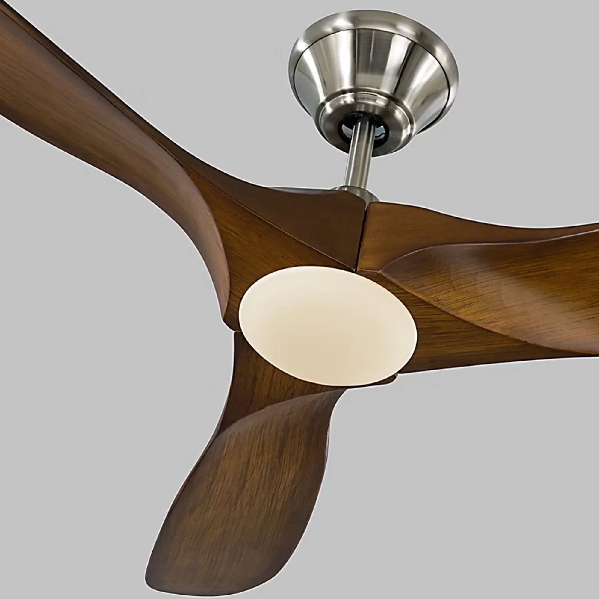 Maverick 52" Steel & Koa Damp Rated LED Ceiling Fan with Remote