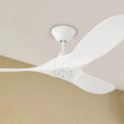 Maverick 52" Matte White Damp Rated Ceiling Fan with Remote